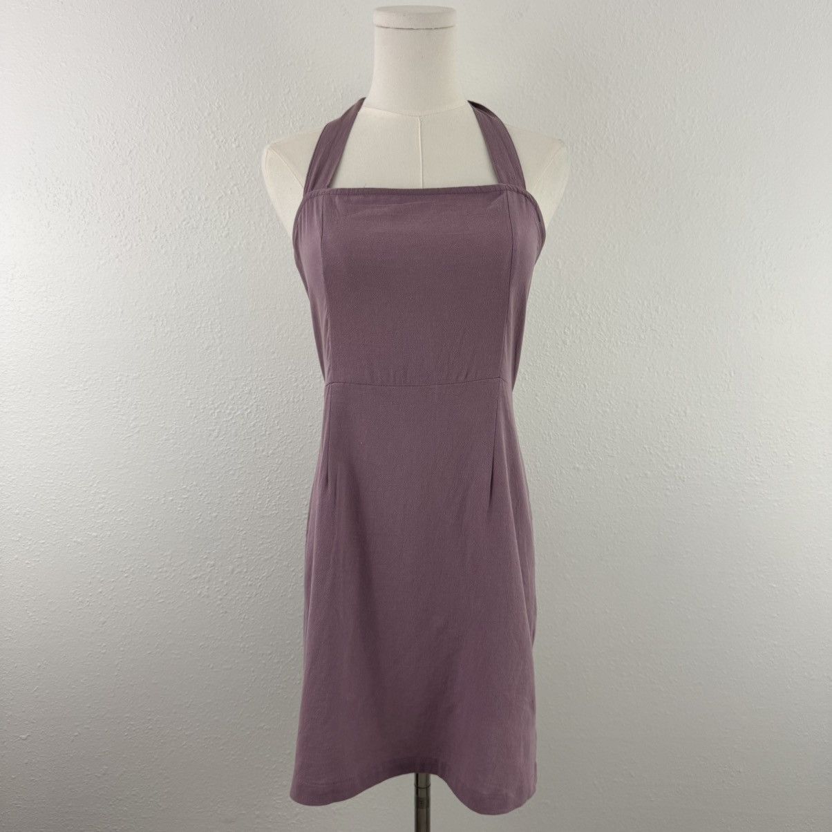 Kendall And Kylie KENDALL & KYLIE Mauve Pink Purple Neck Tie Halter Mini Dress Size S / US 4 / IT 40 - 2 Thumbnail