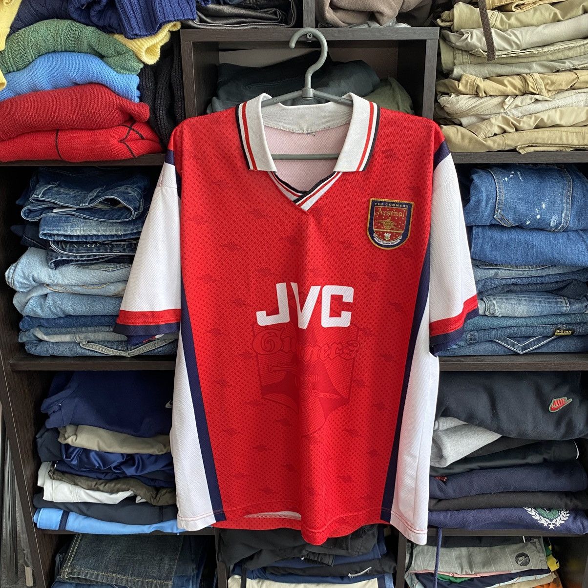 Vintage Vintage Arcenal JVC 1990’s graphic home jersey Size US XL / EU 56 / 4 - 1 Thumbnail