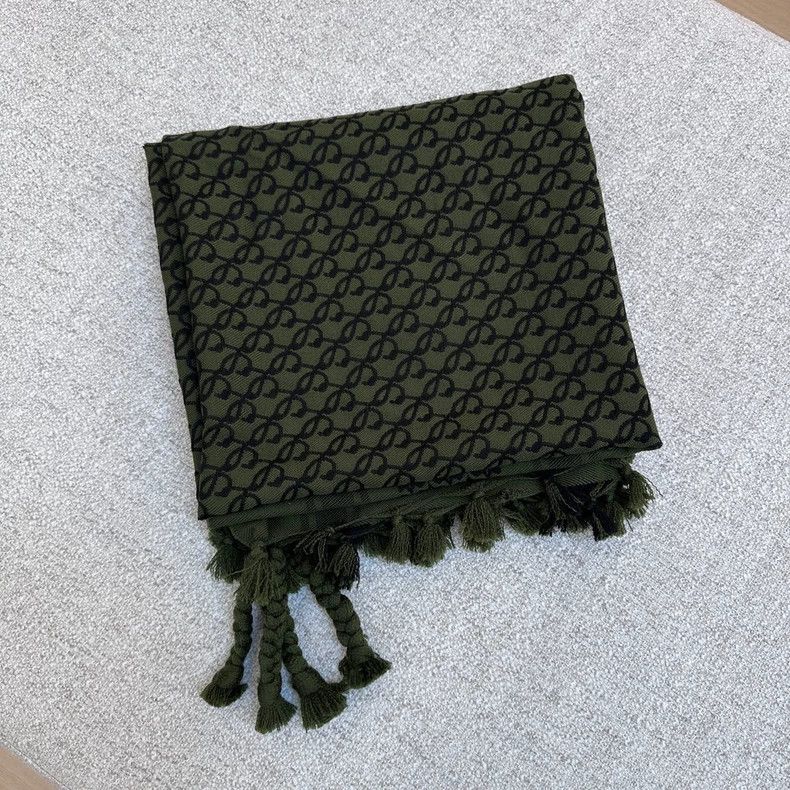 Loewe LOEWE Green large square scarf Size ONE SIZE - 4 Thumbnail