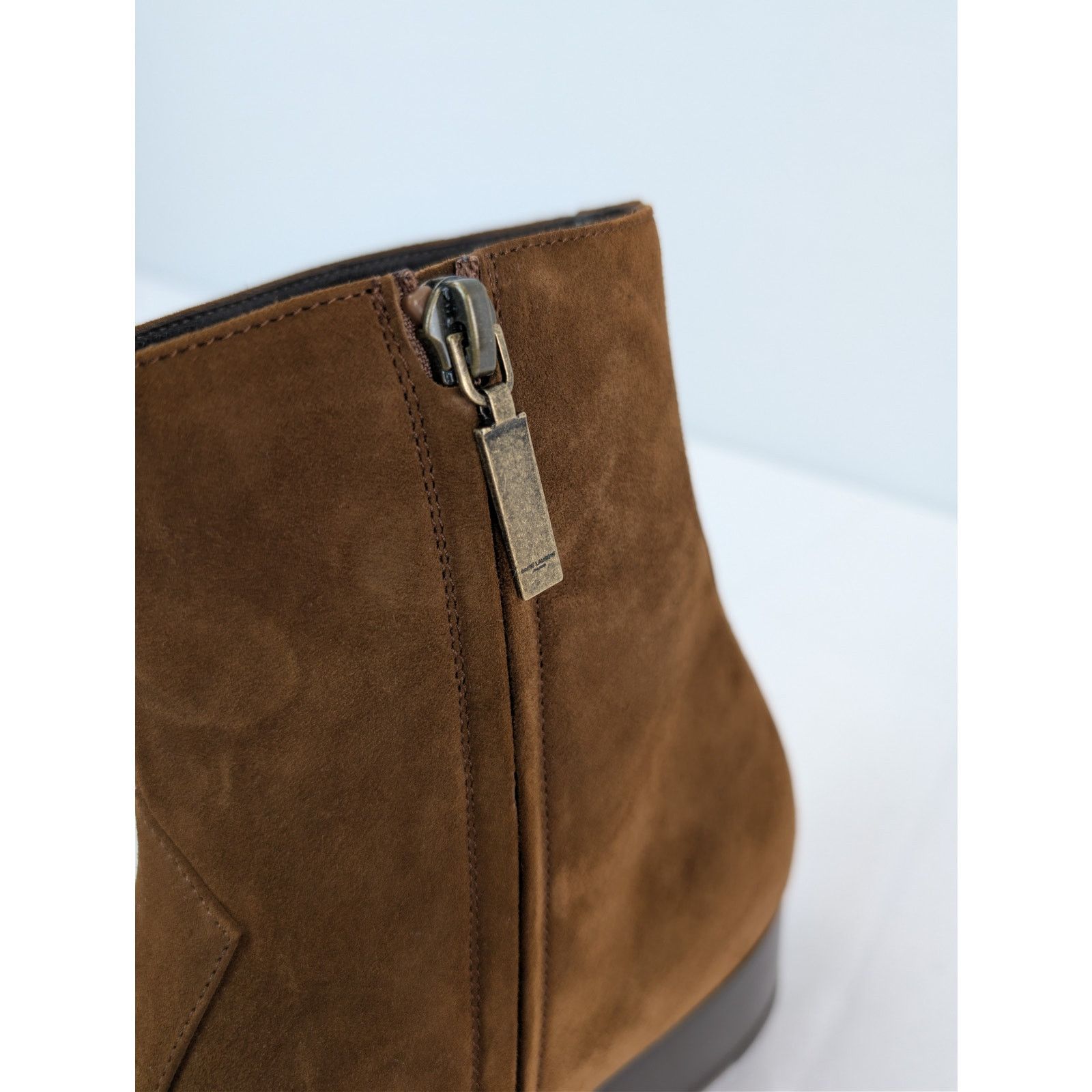 Saint Laurent Paris o1rshd1 Wyatt 40 Zip Chelsea Boots in Land Size US 8.5 / EU 41-42 - 17 Thumbnail