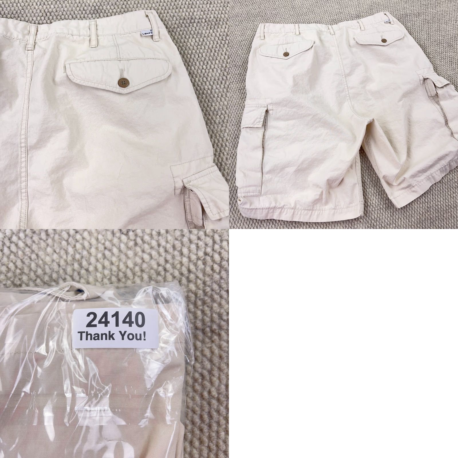 Levi's Levi's Cargo Shorts Men 38 Tan Beige Rip Stop Canvas Hiking Dad Adult Utility Cargo Pocket 9in Inseam Regular Size US 38 / EU 54 - 10 Thumbnail
