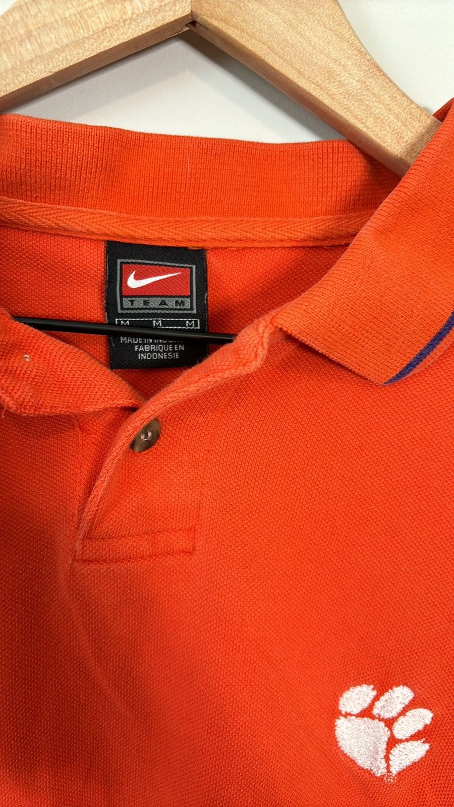 Nike × Vintage Vintage Nike Clemson Tigers Polo Shirt Size US M / EU 48-50 / 2 - 3 Thumbnail
