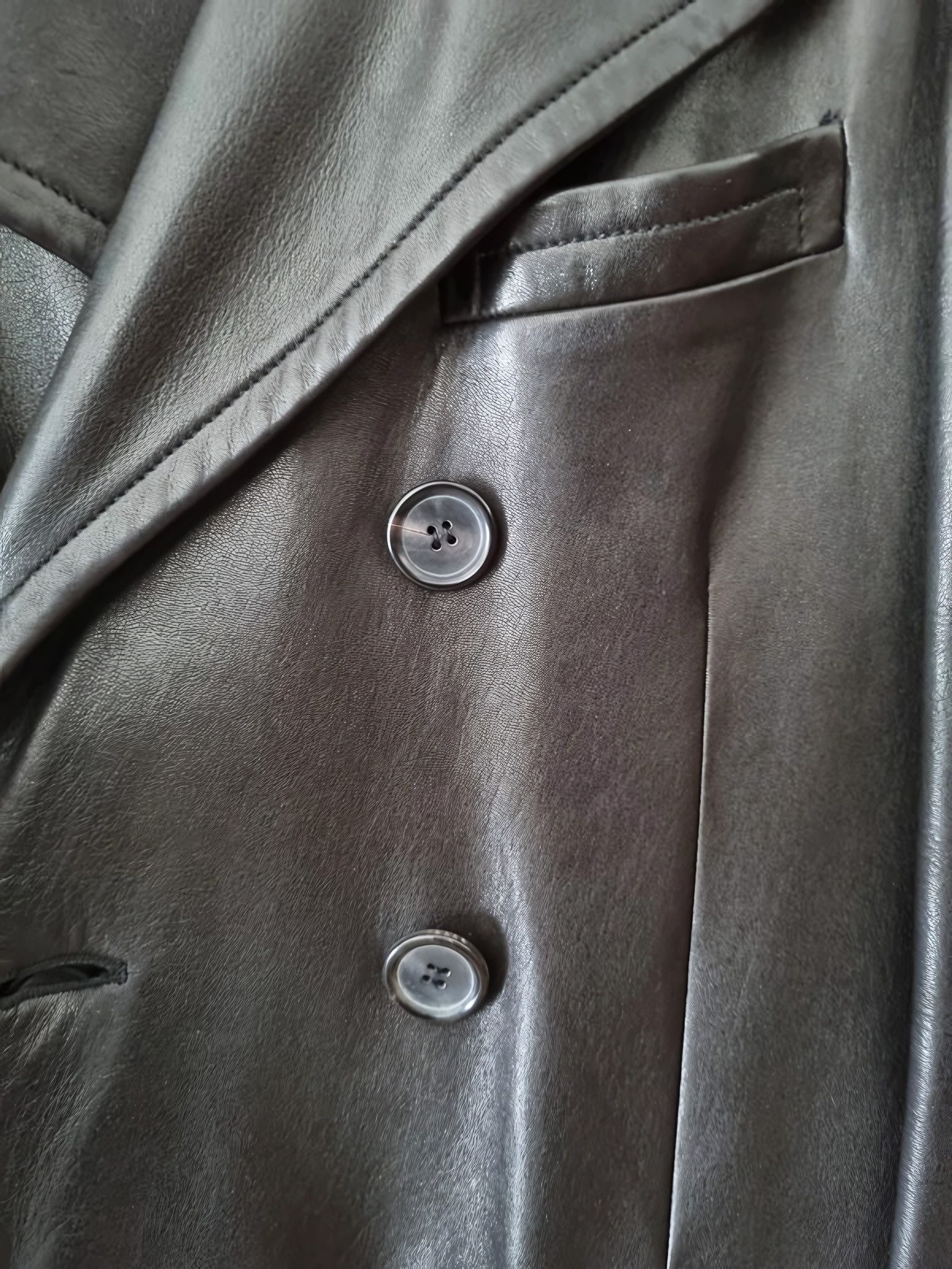 Gucci DOUBLE BREASTED LEATHER COAT BY TOM FORD Size US M / EU 48-50 / 2 - 4 Thumbnail