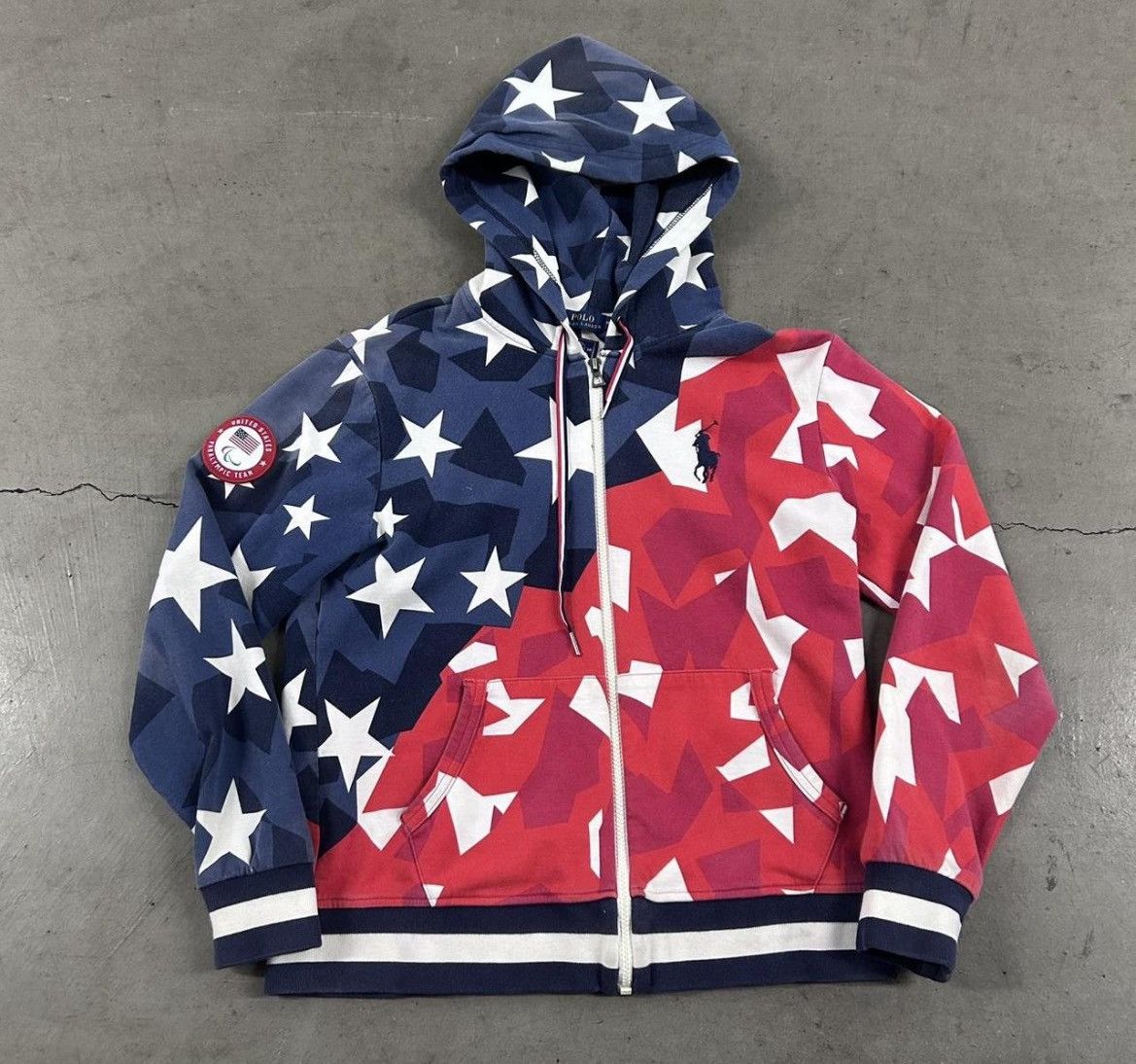 Polo Ralph Lauren Rare ¥2K big pony AOP Ralph lauren X USA Paralympics team Size US M / EU 48-50 / 2 - 1 Thumbnail