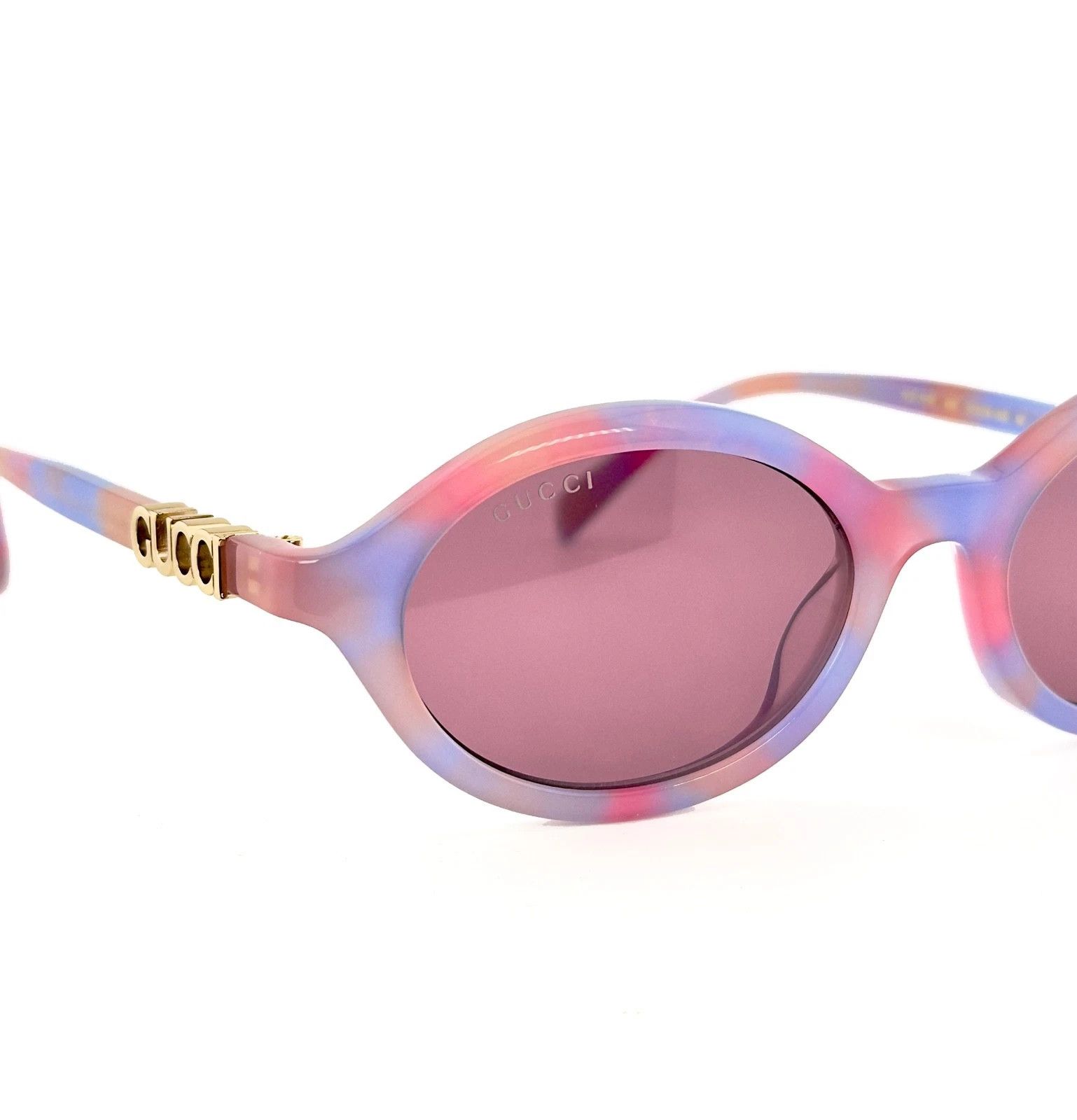 Gucci GUCCI 2153 Gg2153S Pink Violet Oval Narrow Sunglasses 005 Size ONE SIZE - 8 Thumbnail