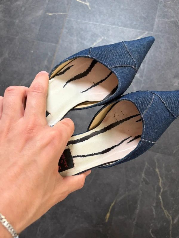 Jeffery West Jeffery West Jeans denim Heels Diva y2k 00s vintage Size US 8 / IT 38 - 6 Thumbnail