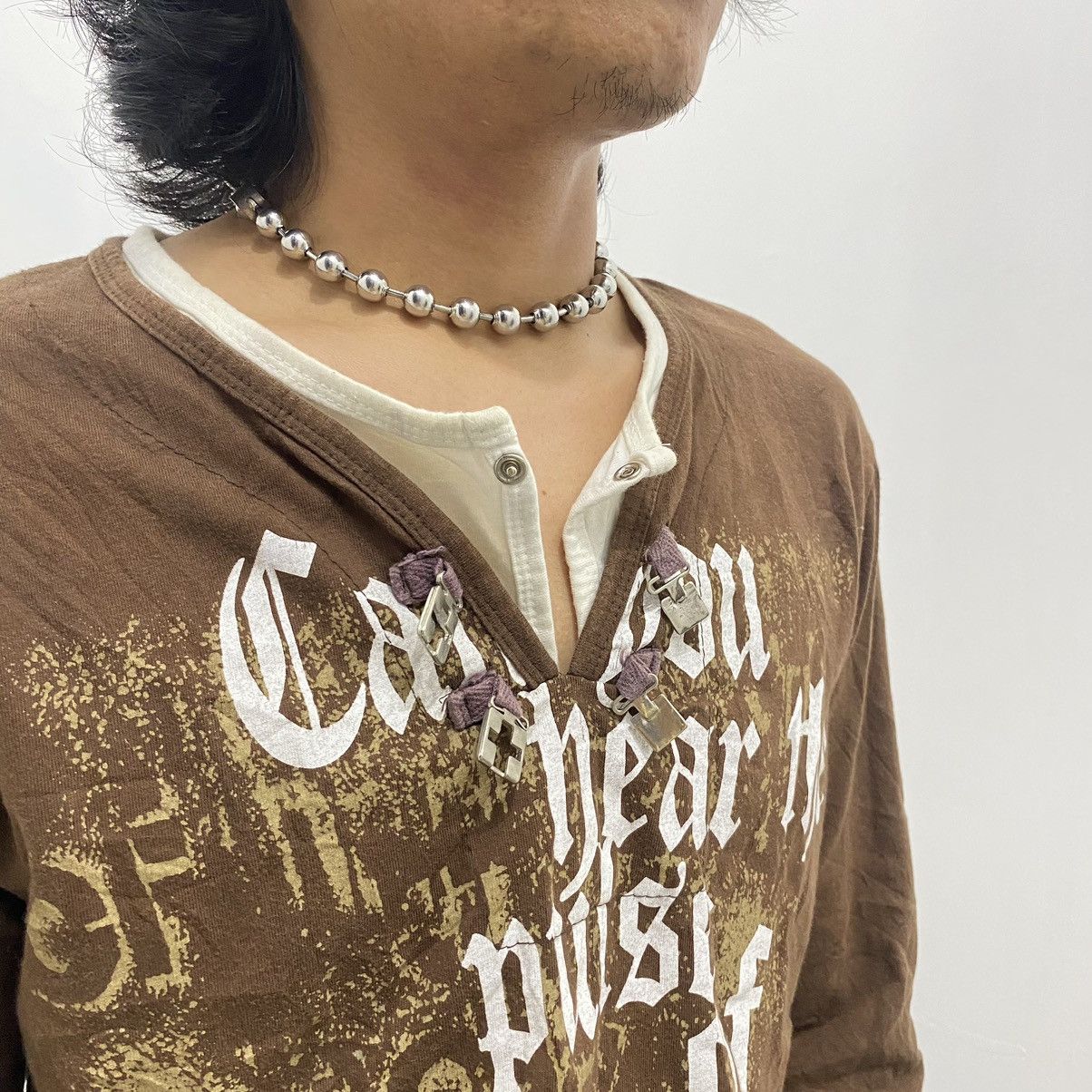 Beauty Beast × If Six Was Nine × Japanese Brand Japanese Poem Double Layer Y2K Distressed Grunge Style Size US L / EU 52-54 / 3 - 11 Thumbnail