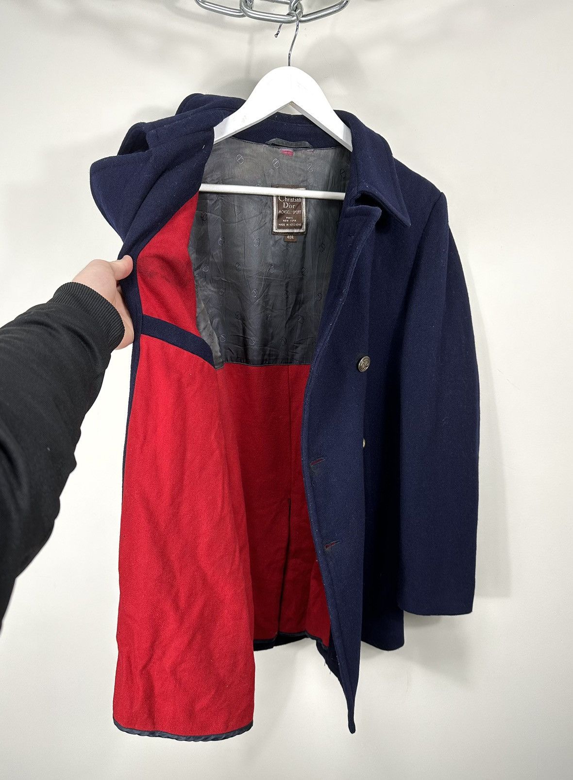 Christian Dior Monsieur Vintage 90s Christian Dior Double Breasted Luxury Wool Coat Size 40R - 17 Thumbnail