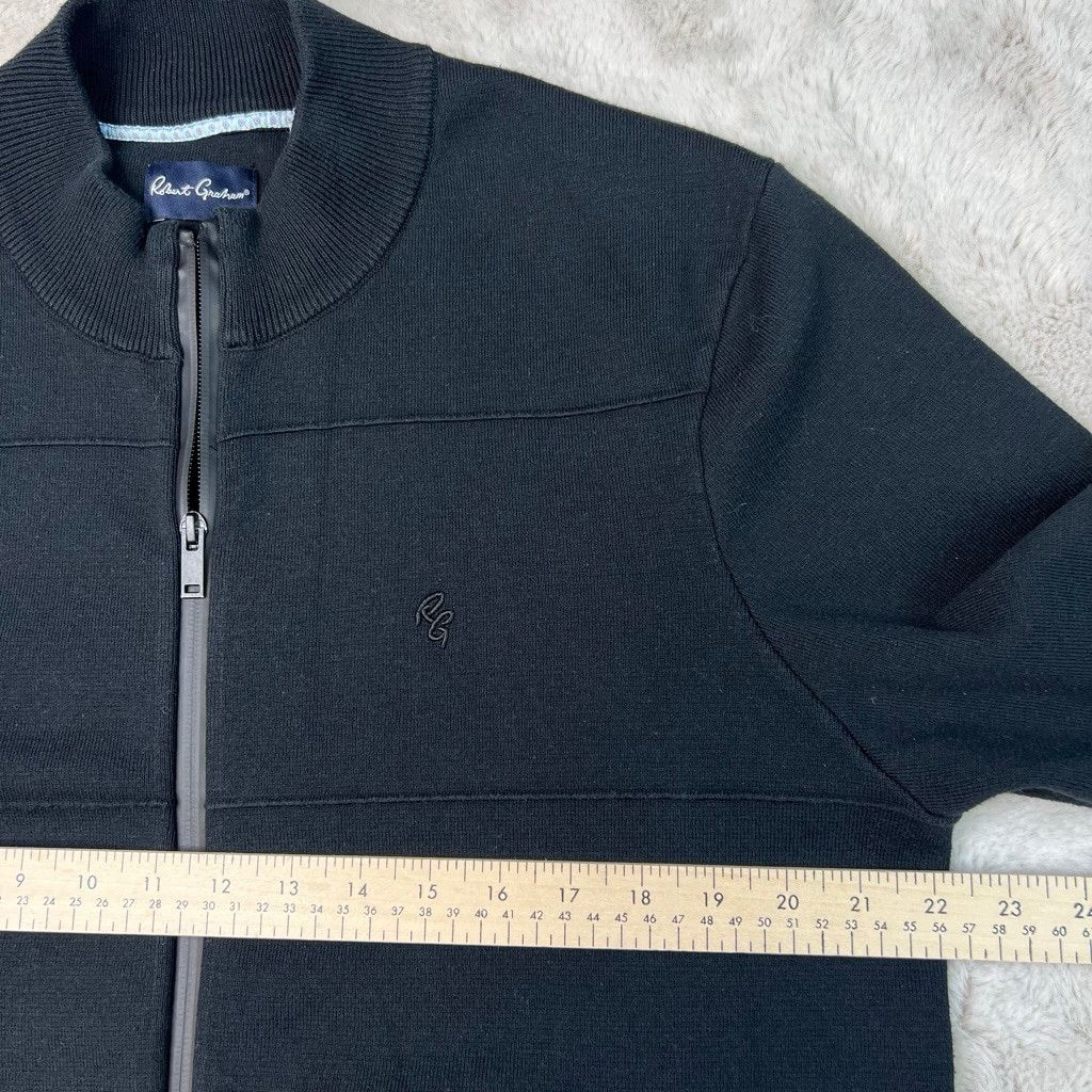 Robert Graham Robert Graham Black Zip Up Sweater Mens Size Large Size US L / EU 52-54 / 3 - 4 Thumbnail