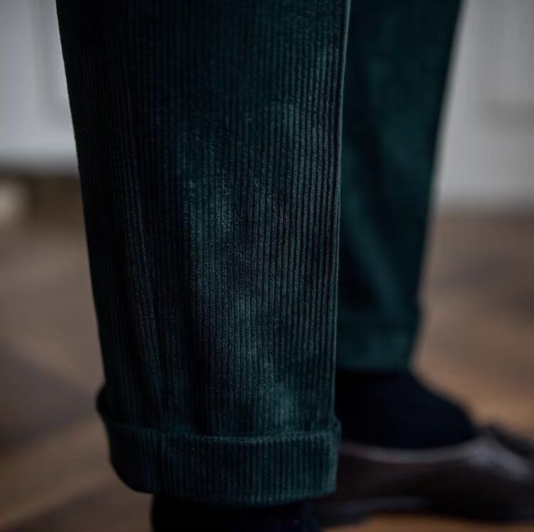 Japanese Brand Italian Style Green Corduroy Naples Suit Pants Size US 33 - 5 Thumbnail