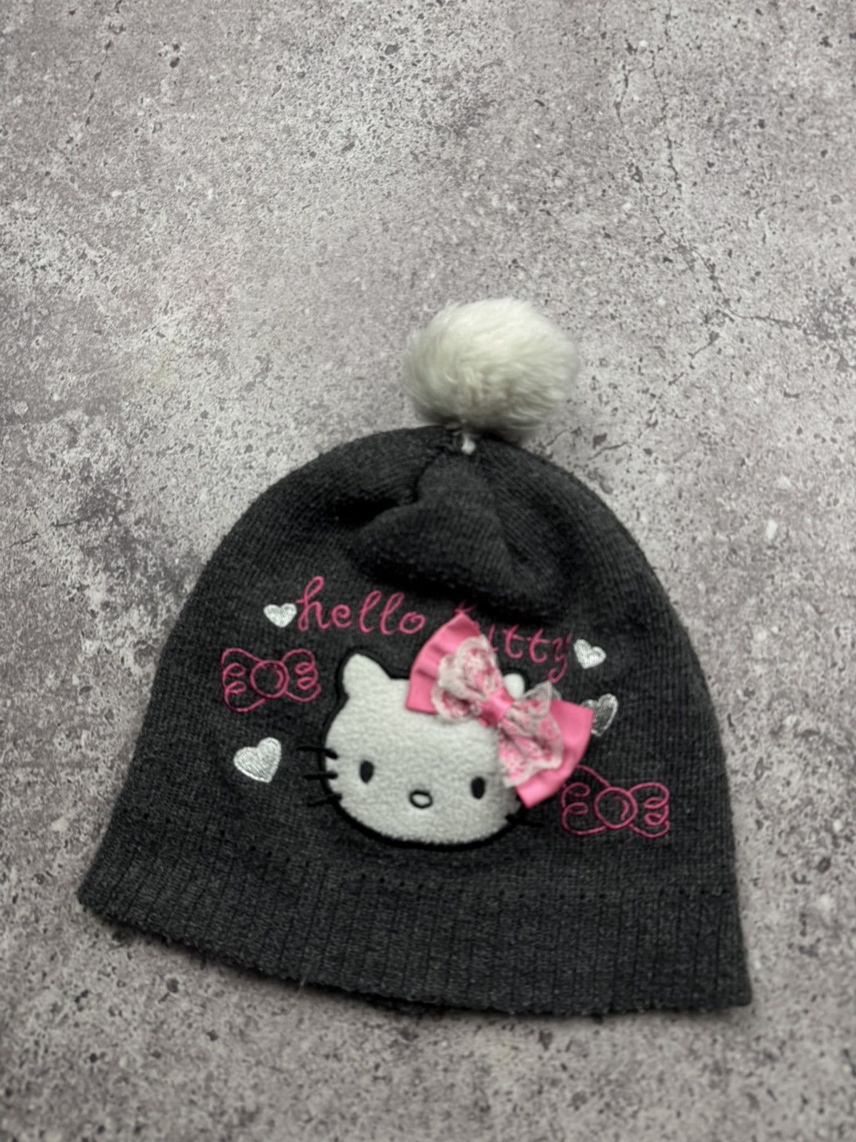 Japanese Brand Vintage Y2K Beanie Hello Kitty Fur Hat Japan street style Size ONE SIZE - 2 Thumbnail