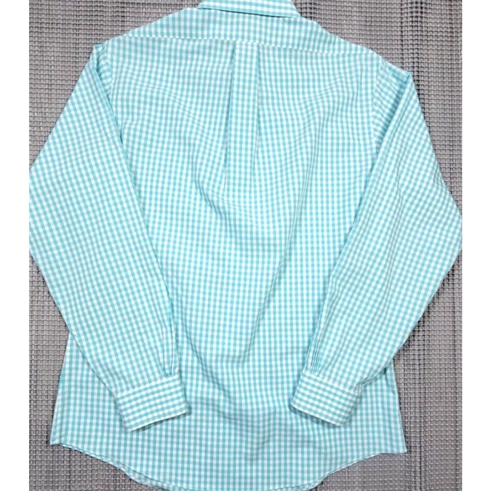Brooks Brothers Brooks Brothers Gingham Check Button Up Shirt Long Sleeve Men 16-35 Teal Blue Classic 16 Regular Button-Up Mens Size US L / EU 52-54 / 3 - 6 Thumbnail