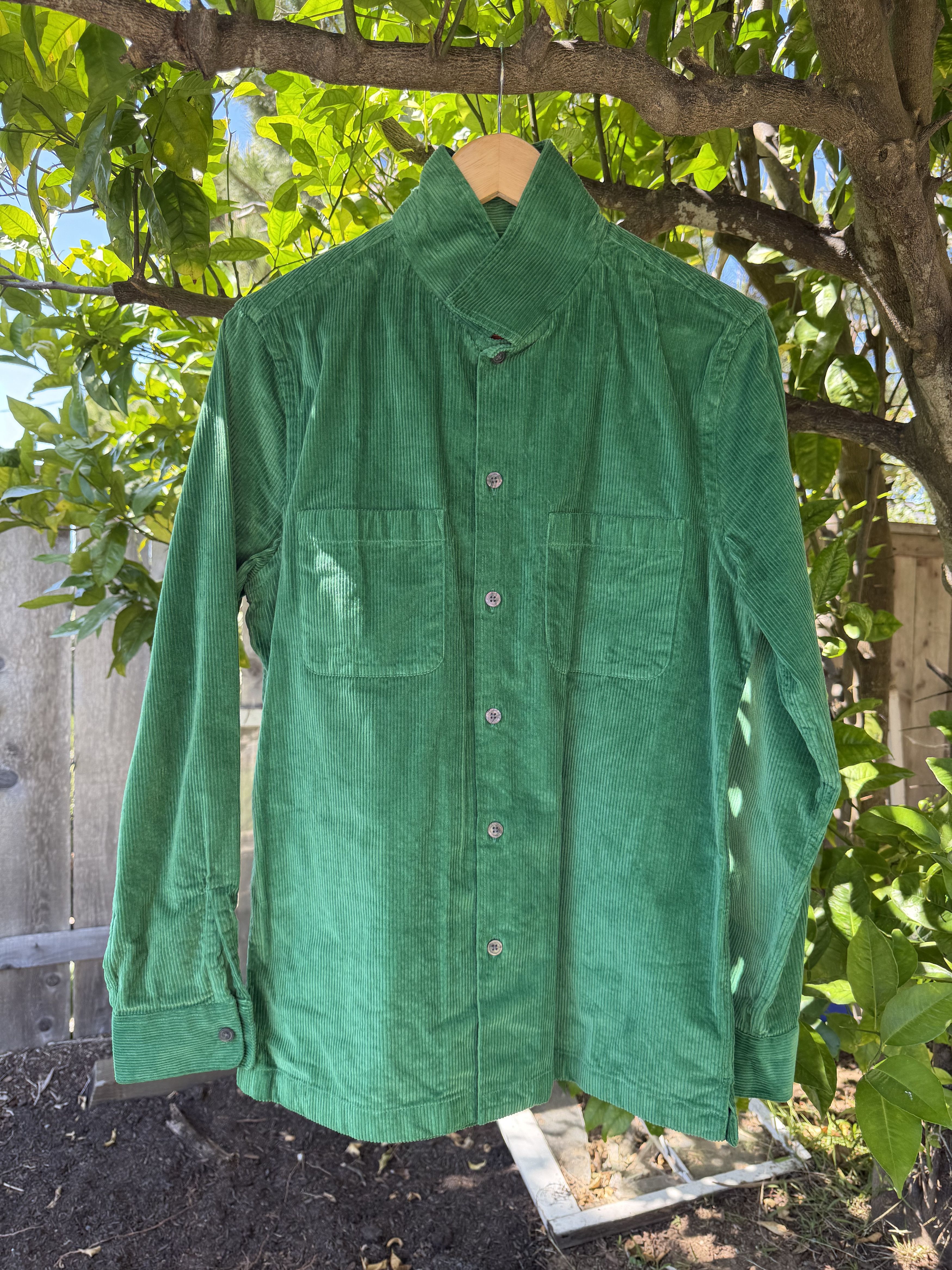 Todd Snyder Todd Snyder Emerald Green Corduroy Camp Collar Shirt Small Size US S / EU 44-46 / 1 - 11 Thumbnail