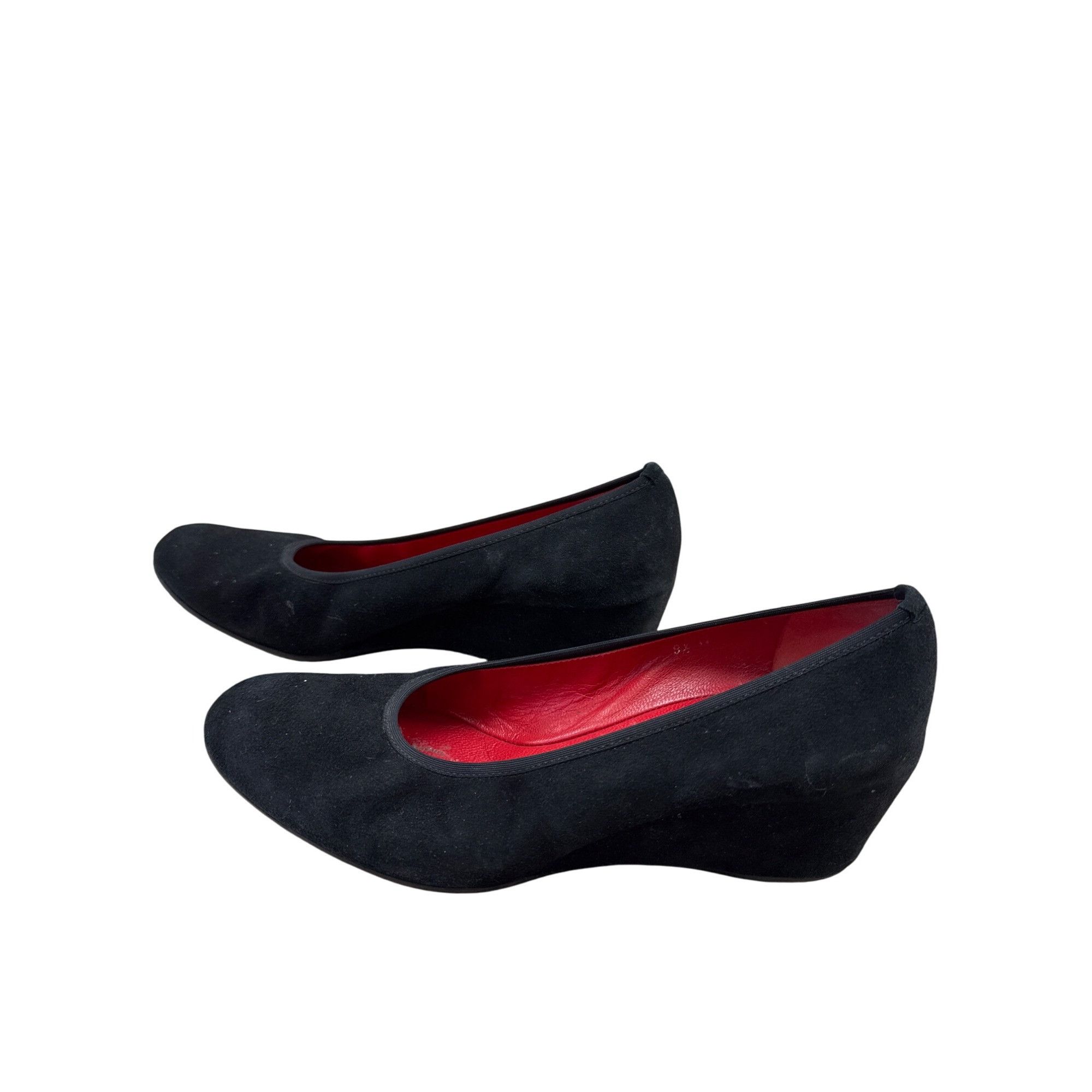 Designer Sesto Meucci Womens Black Suede Slip Loafers Size 8.5M SKU 7 Size US 8.5 / IT 38.5 - 3 Thumbnail