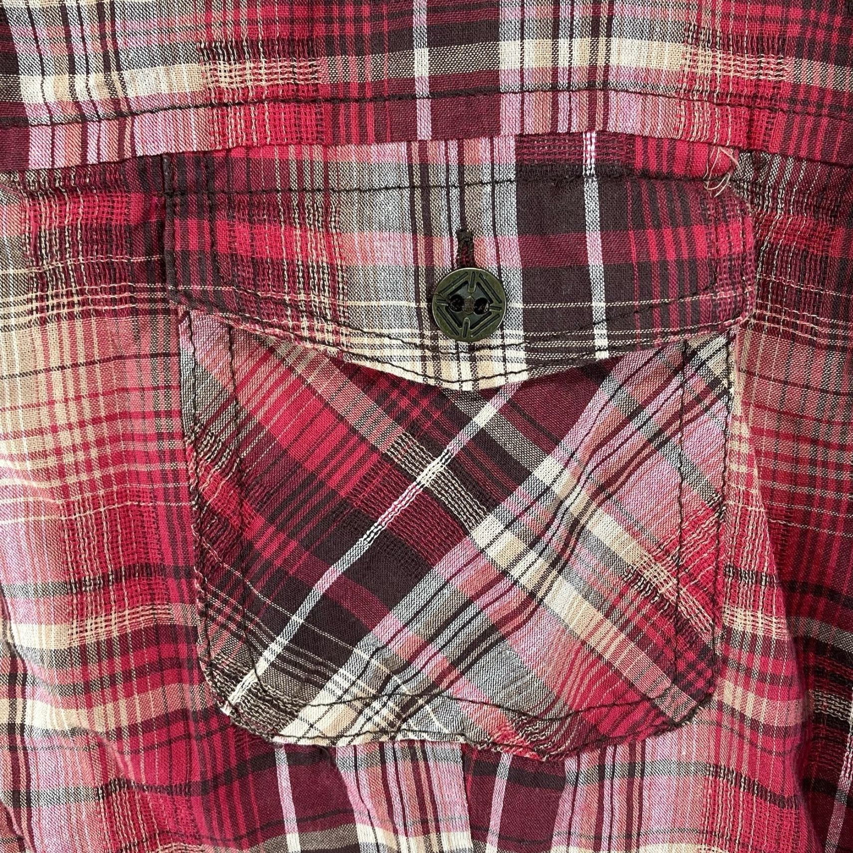 Vintage VINTAGE Woman Within Women's Long Sleeve Plaid Shirt 2X Red Casual Western Farmcore Size XXL / US 16-18 / IT 52-54 - 6 Thumbnail