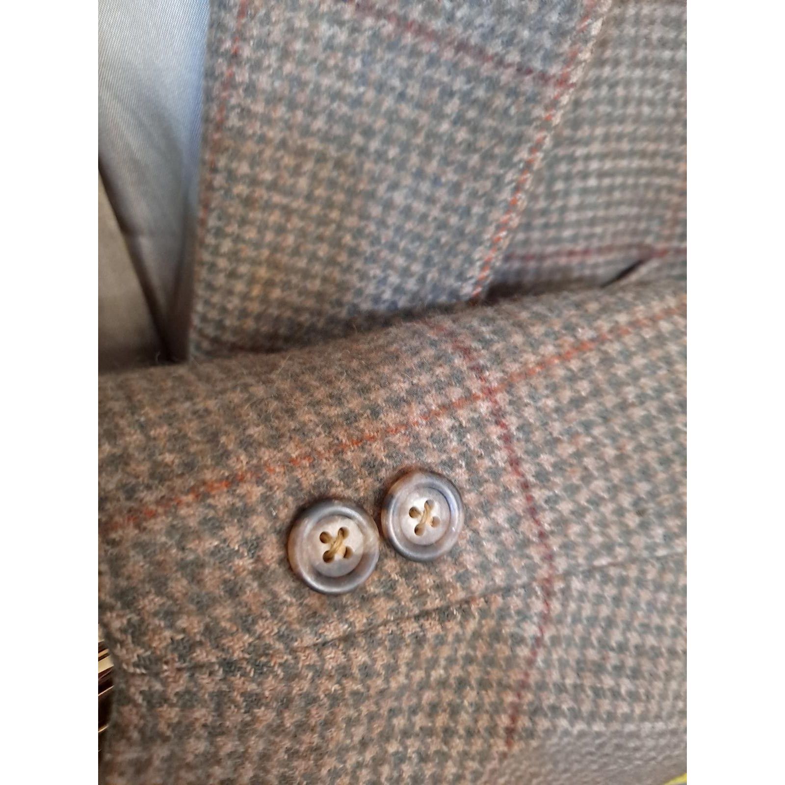 Brooks Brothers Brooks Brothers Tan Plaid 2 Button Blazer 100% Camel Hair Size 46R - 2 Thumbnail
