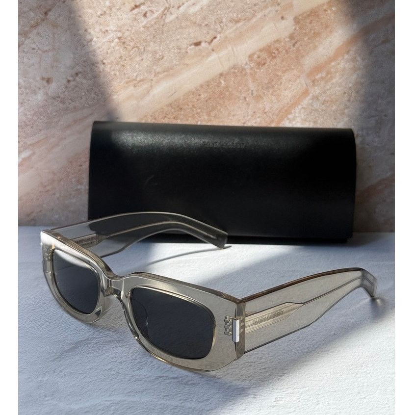 Saint Laurent Paris NEW Saint Laurent SL697 Unisex Sunglasses in Transparent Size ONE SIZE - 1 Thumbnail