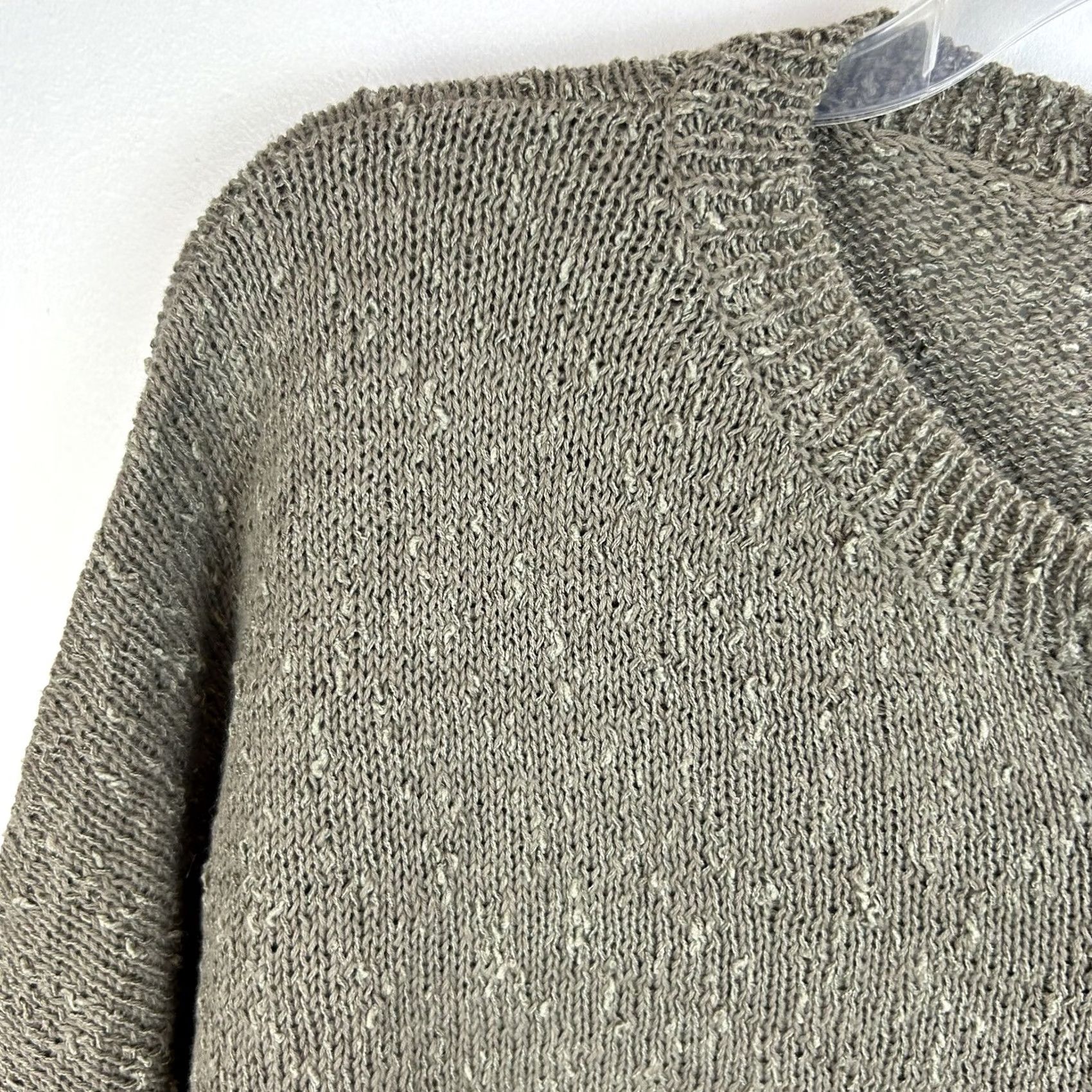 Vintage Sage Womens Small Sweater Oversized Half Button Textured Minimalist Capsule Size S / US 4 / IT 40 - 7 Thumbnail