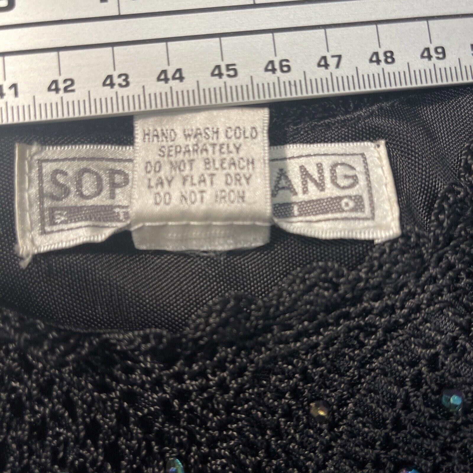 Designer Sophie Chang Studio Small Rayon Black Short Sleeve Sparkle Size S / US 4 / IT 40 - 3 Thumbnail