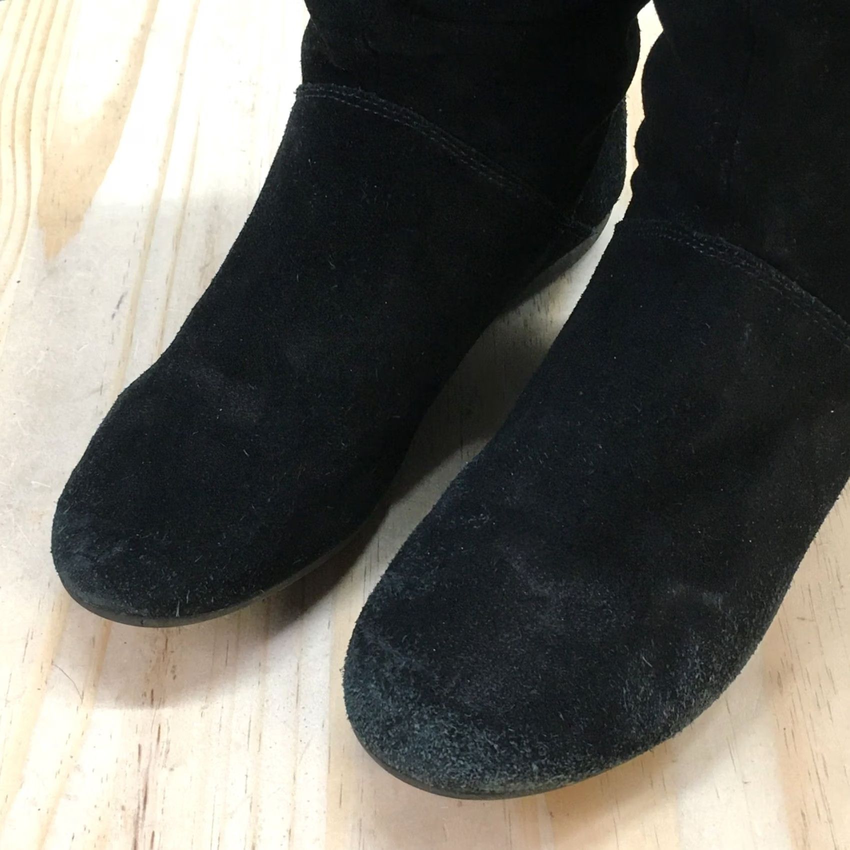 Vintage White Mountain Boots Womens Slouch Mid-Calf Black Leather 6.5 M Flat Heel Casual Autumn Winter W11509Z Mens Womens Boys Girls Size US 7 / IT 37 - 5 Thumbnail