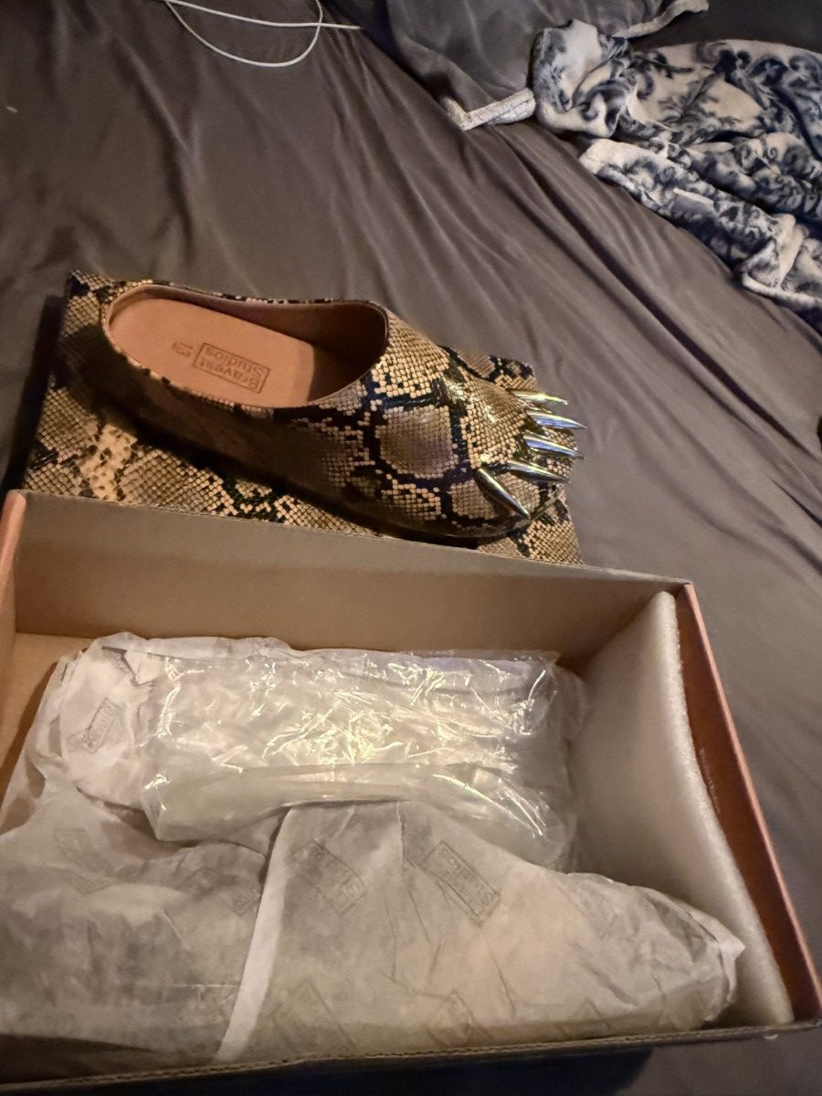 Marni Black Fur Mule Slides