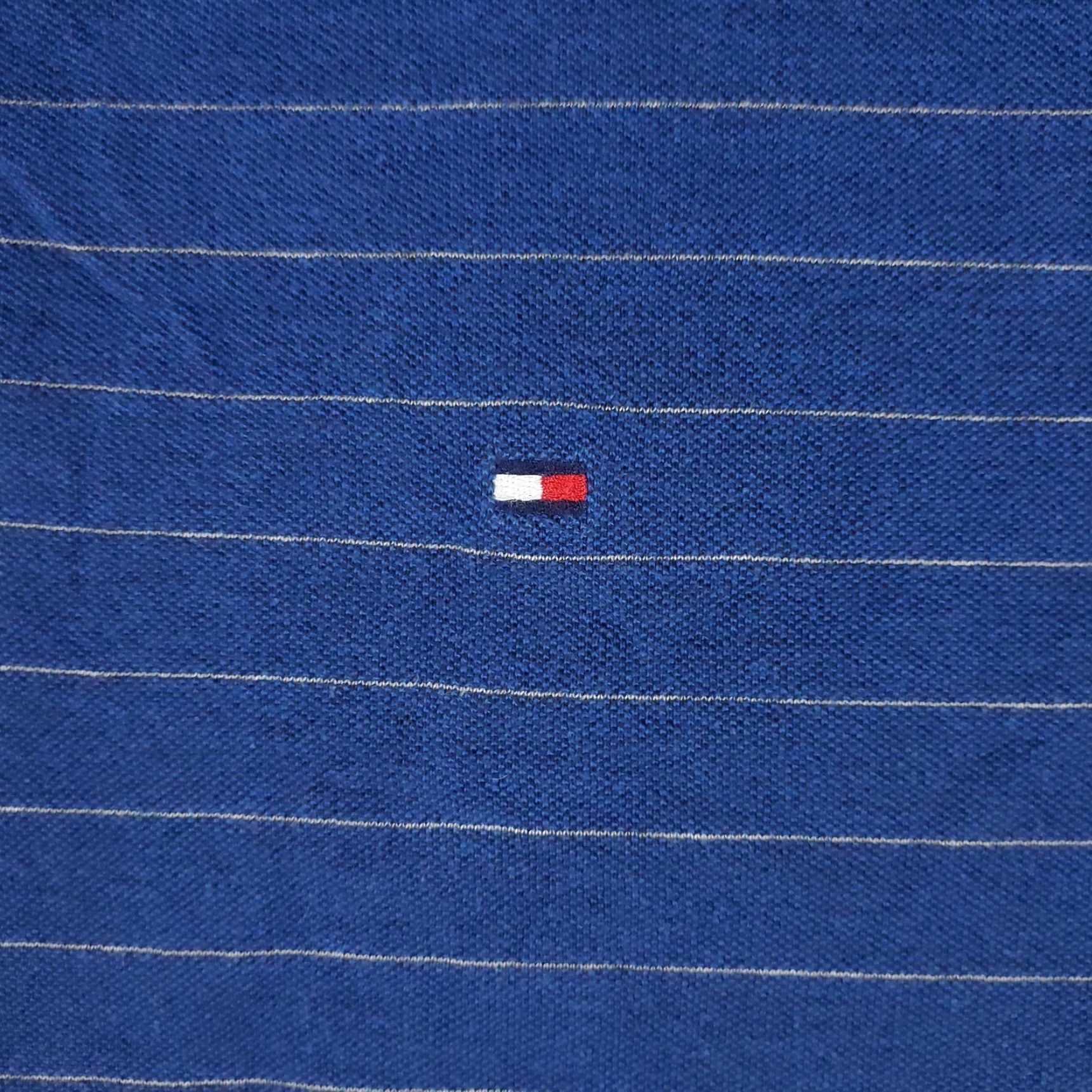 Tommy Hilfiger Tommy Hilfiger Polo Shirt Mens XL Blue Striped Casual Short Sleeve Preppy Classic Size US XL / EU 56 / 4 - 3 Thumbnail