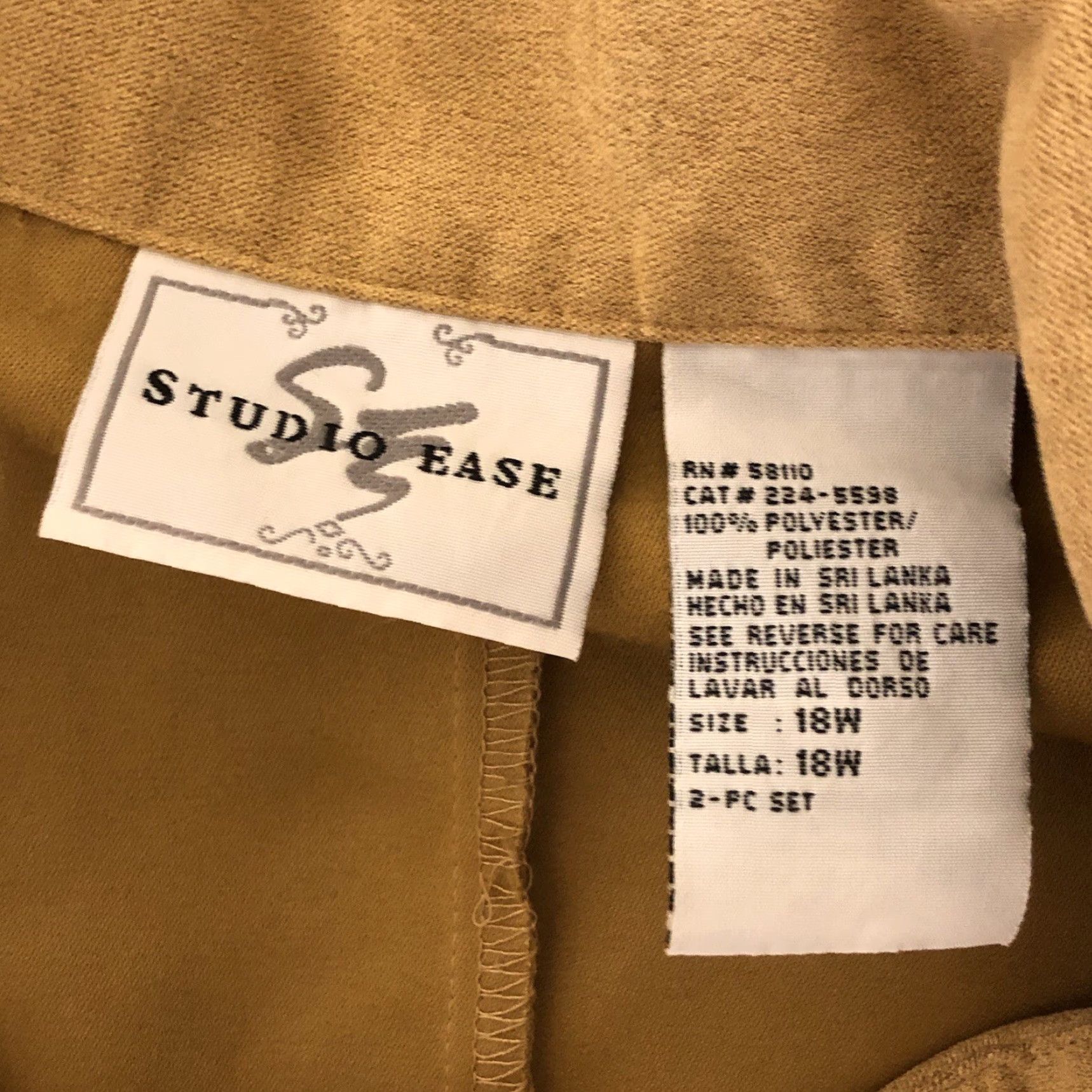 Vintage Studio Ease Button-Up Long Sleeve Micro Suede Top 18W Brown Casual Workwear Western Cotton Blend Shirt Womens Size XXL / US 16-18 / IT 52-54 - 5 Thumbnail