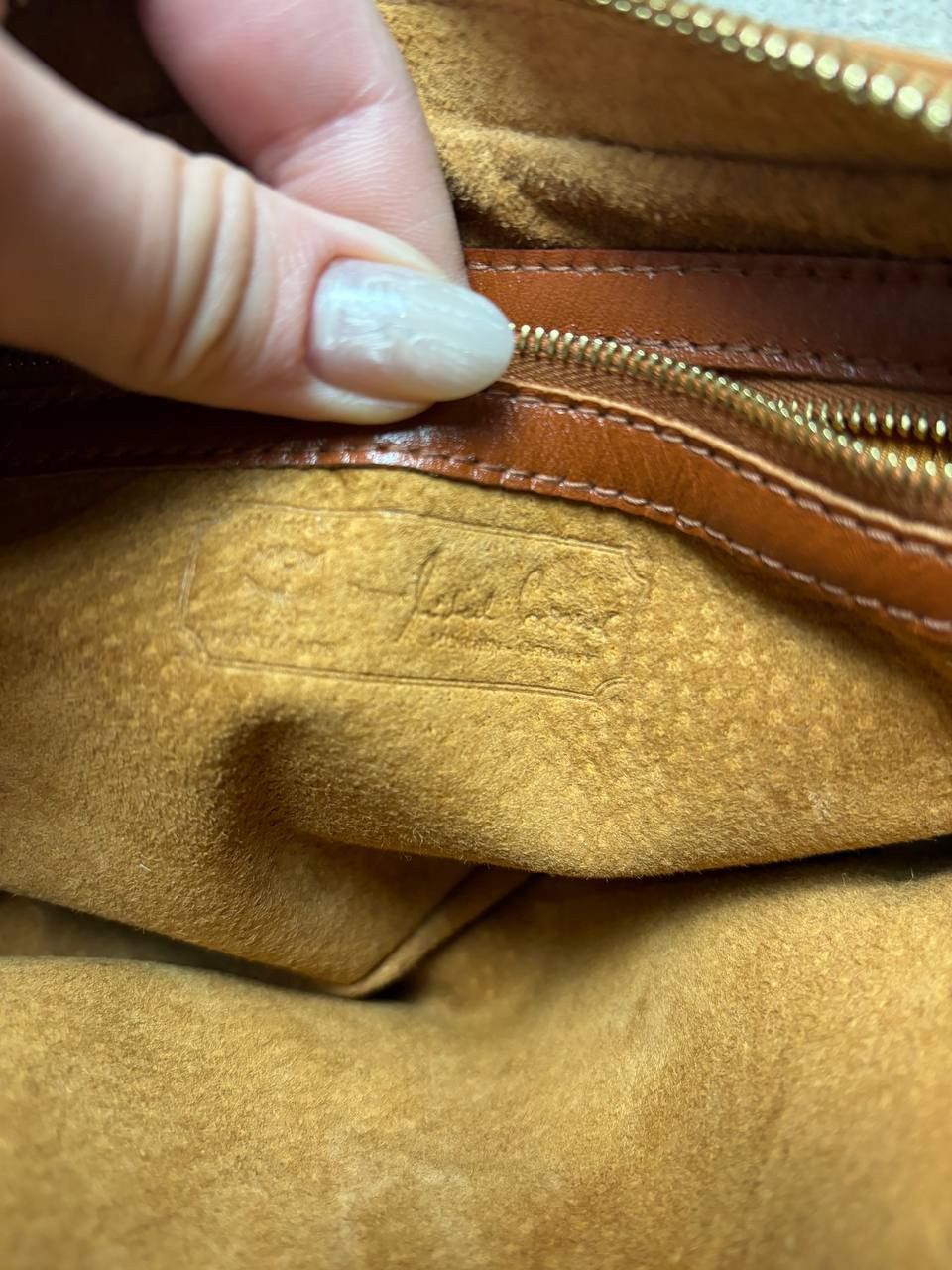 MCM × Vintage Vintage MCM Visetos Leather Boston Bag Cognac Size ONE SIZE - 4 Thumbnail