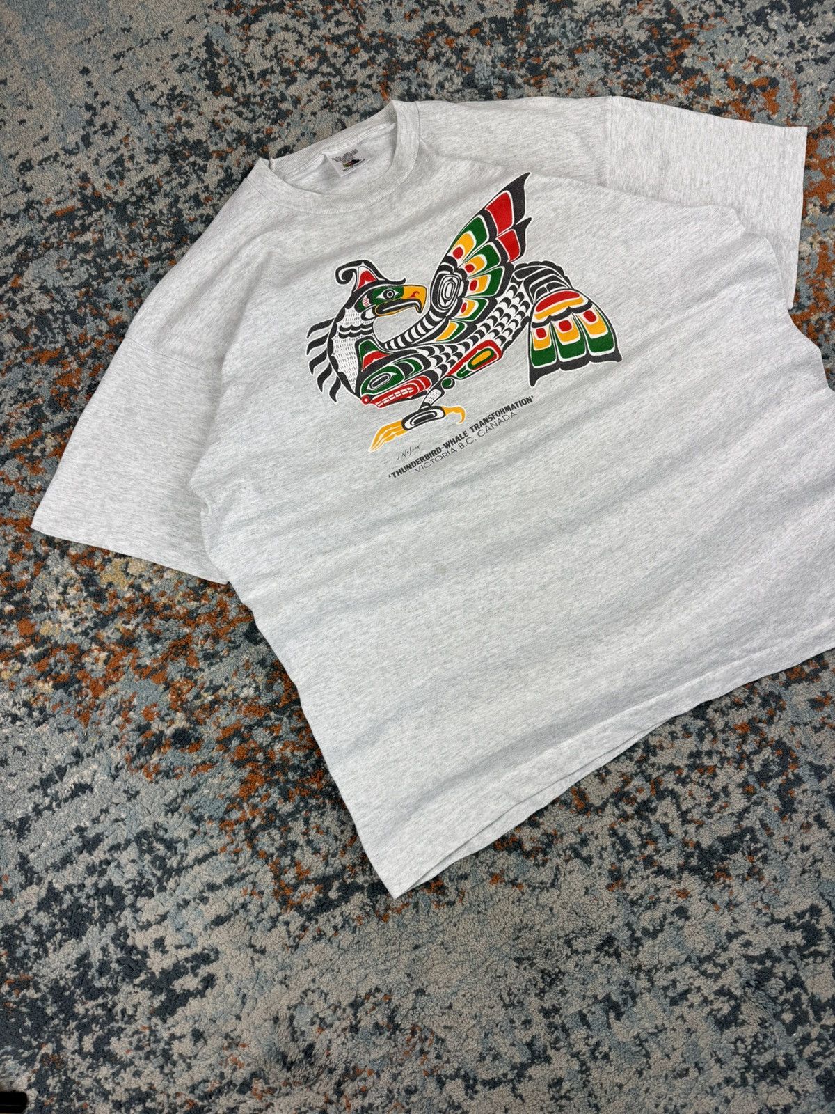 Native × Vintage Vintage 80s Thunderbird Victoria b.c Canada graphic tee Size US XL / EU 56 / 4 - 2 Thumbnail