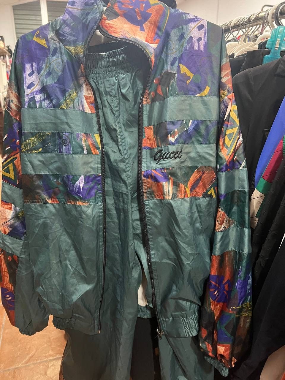 Gucci Vintage 80s Gucci Nylon TrackJacket Suit Size US M / EU 48-50 / 2 - 8 Thumbnail