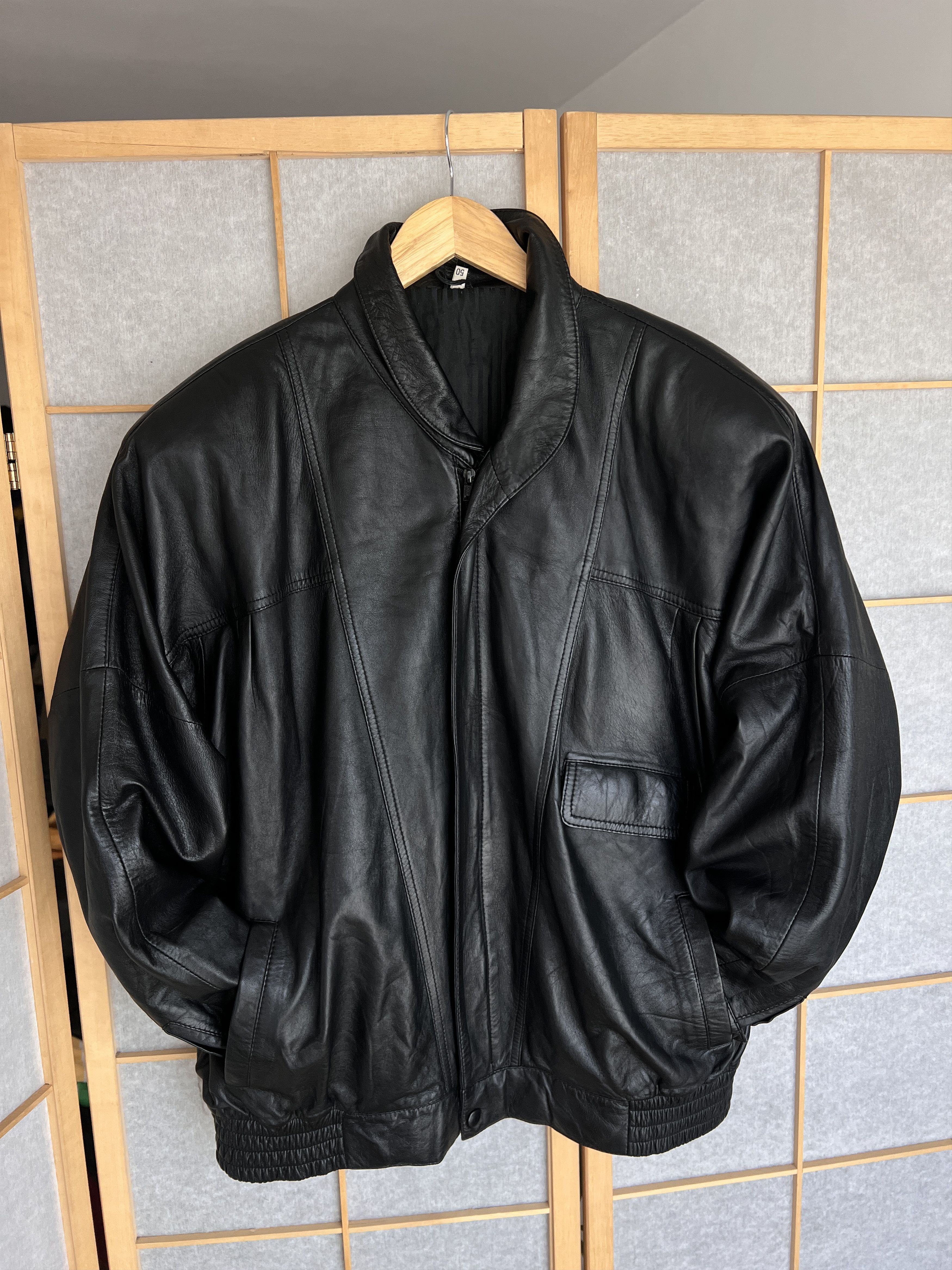 Yohji Yamamoto 2000s JAPANESE ISSEY MIYAKE STYLE LEATHER JACKET LGB I6W9 L Size US M / EU 48-50 / 2 - 4 Thumbnail