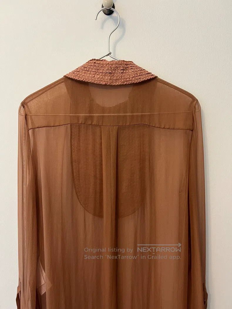 Valentino Valentino Women's coffee georgette top Size S / US 4 / IT 40 - 3 Thumbnail