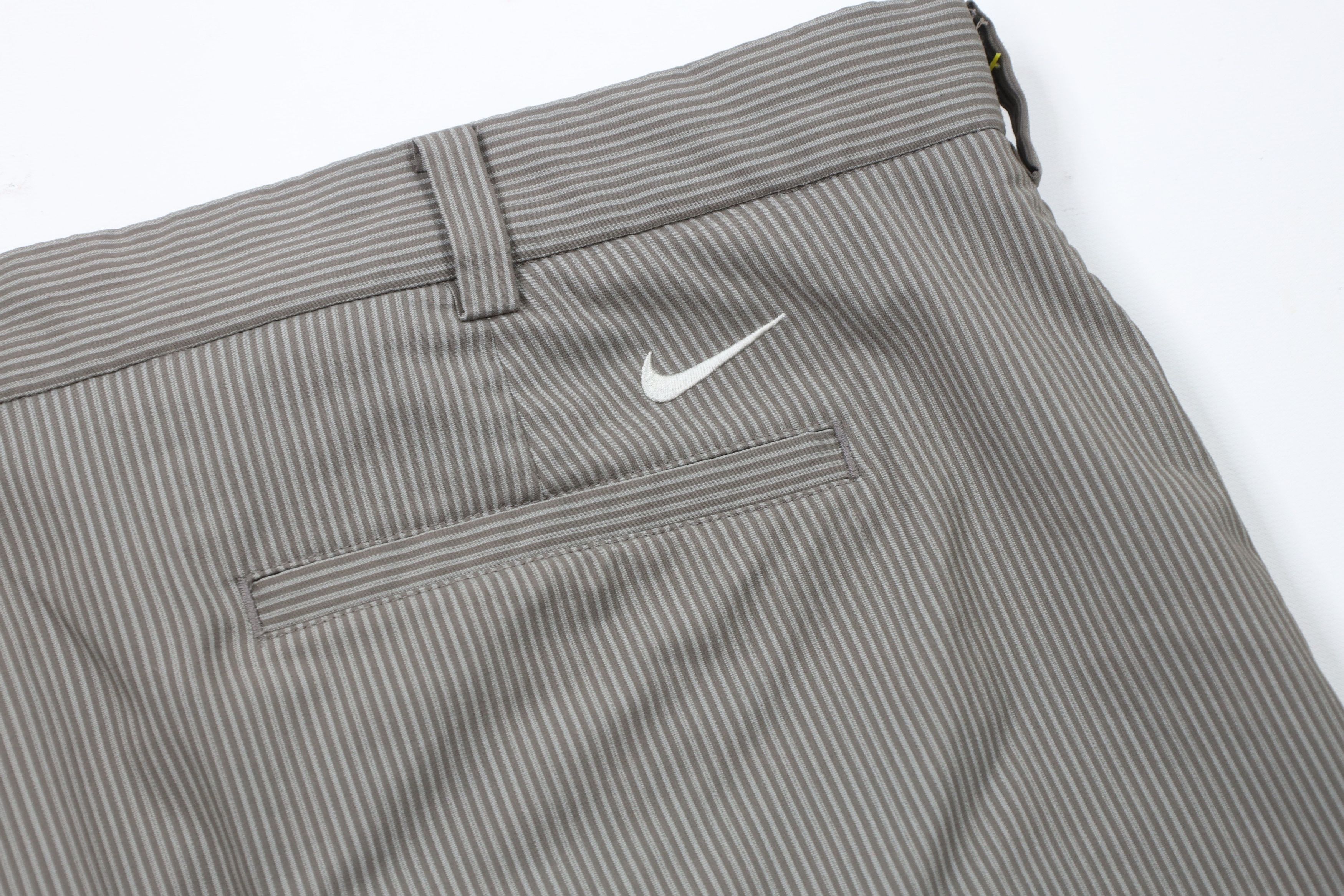Nike × Vintage Nike Golf Striped Flat Front Tech Golfing Chino Shorts Gray Size US 42 / EU 58 - 13 Thumbnail