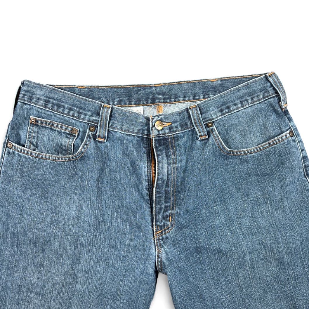 Carhartt Carhartt Jeans Mens 36x31 Blue Denim Dark Wash Relaxed Rugged Flex Workwear Jeans Size US 36 / EU 52 - 3 Thumbnail