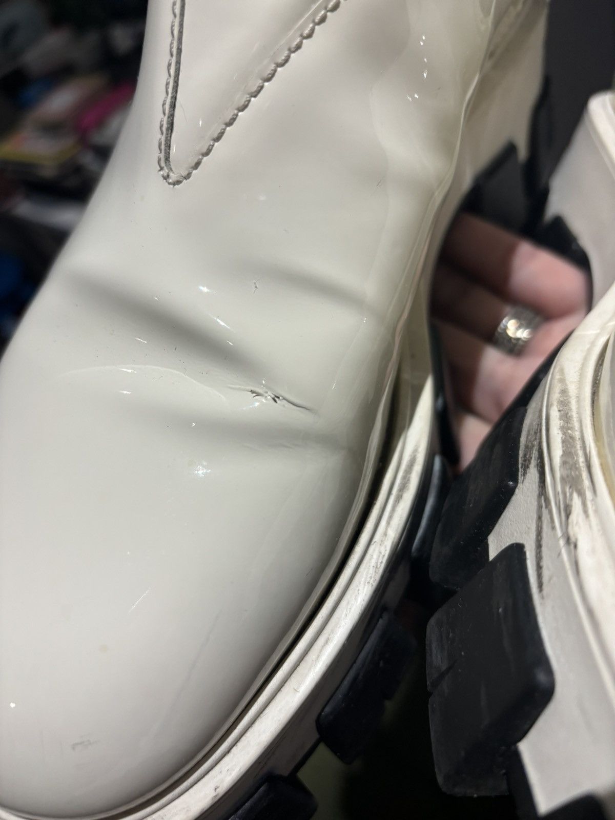 Prada Prada Platform Patent Leather Chelsea Boots Size US 10 / IT 40 - 8 Thumbnail