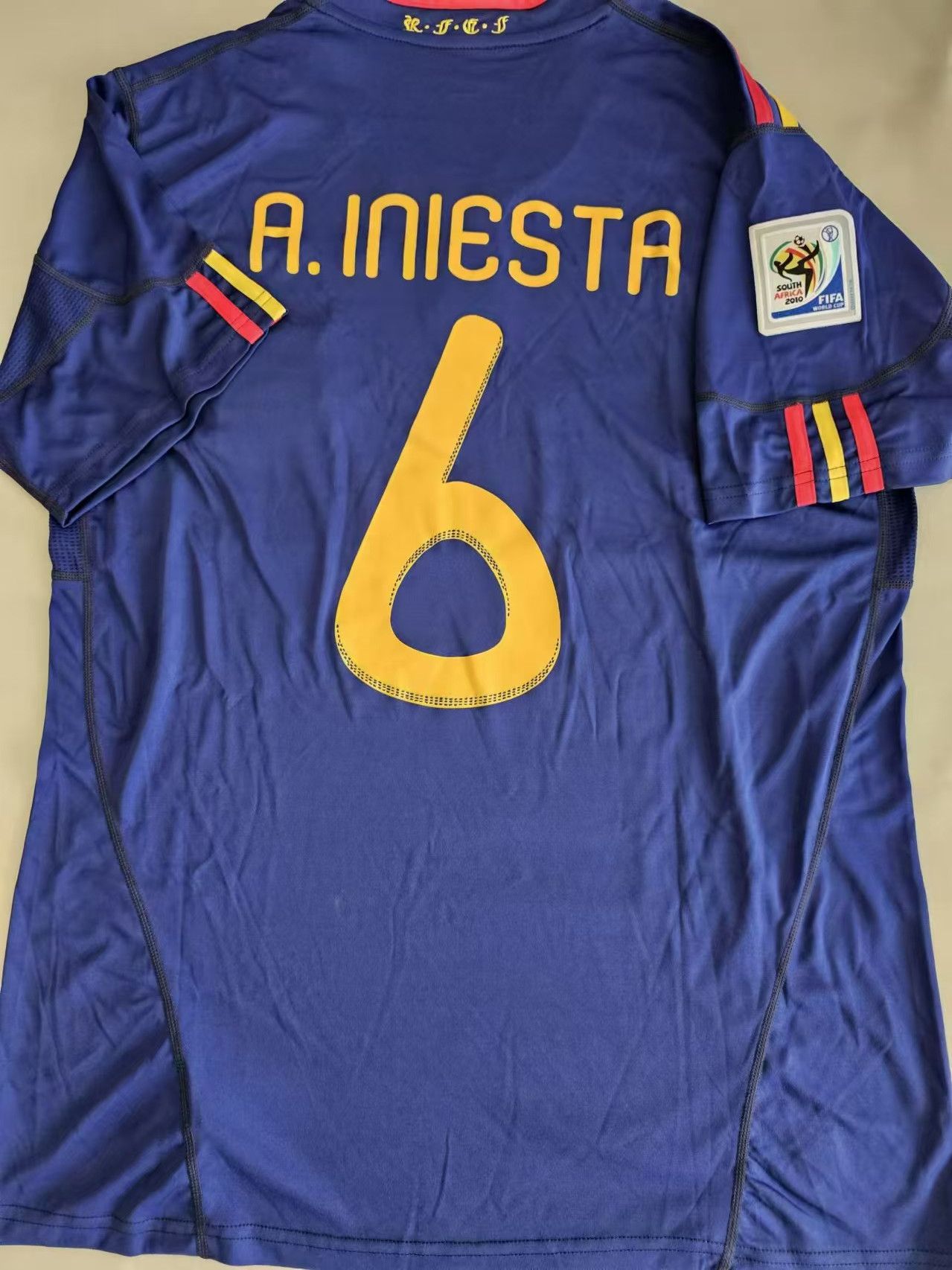 Other 2010 World Cup Spain #6 Andres Iniesta Jersey Size US XL / EU 56 / 4 - 1 Thumbnail