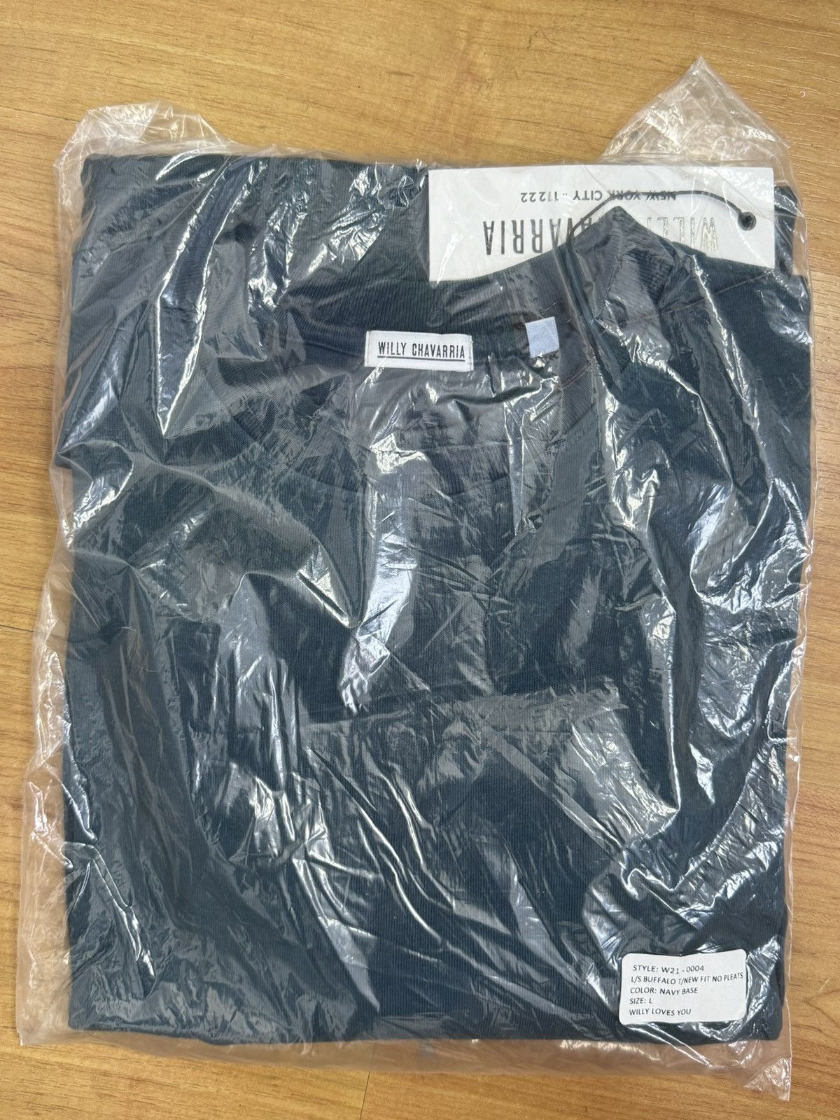 Willy Chavarria WILLY CHAVARRIA BUFFALO LS NAVY BASE TEE Size US L / EU 52-54 / 3 - 8 Thumbnail