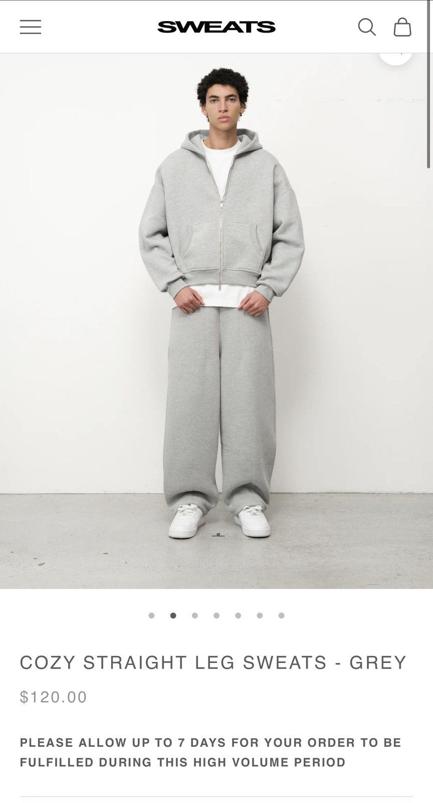 Other COZY STRAIGHT LEG SWEATS - GREY Size US 38 / EU 54 - 6 Thumbnail