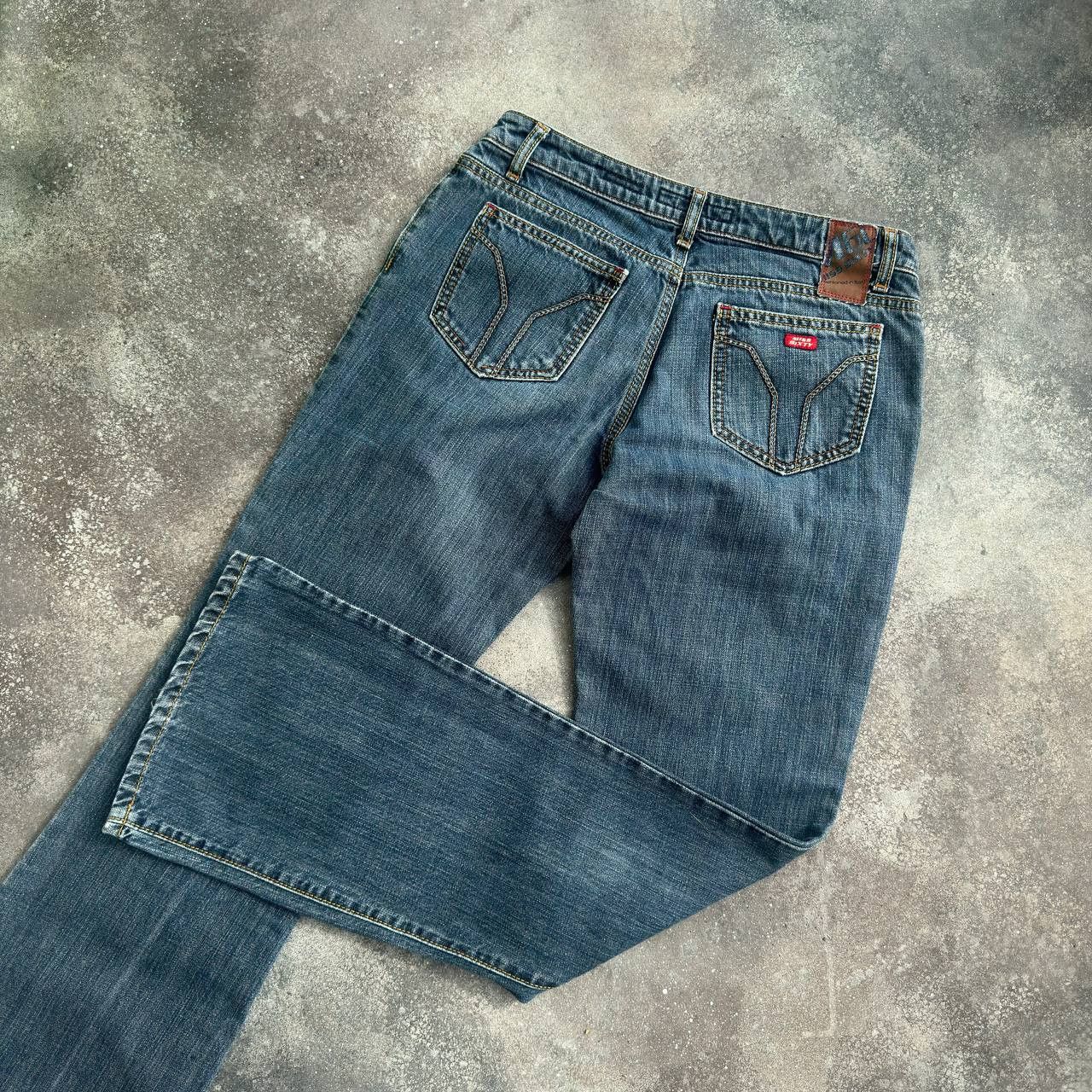 Miss Sixty × Vintage Miss Sixty Vintage Y2K Extra Low Rise Flared Denim Jeans Size 29" - 5 Thumbnail