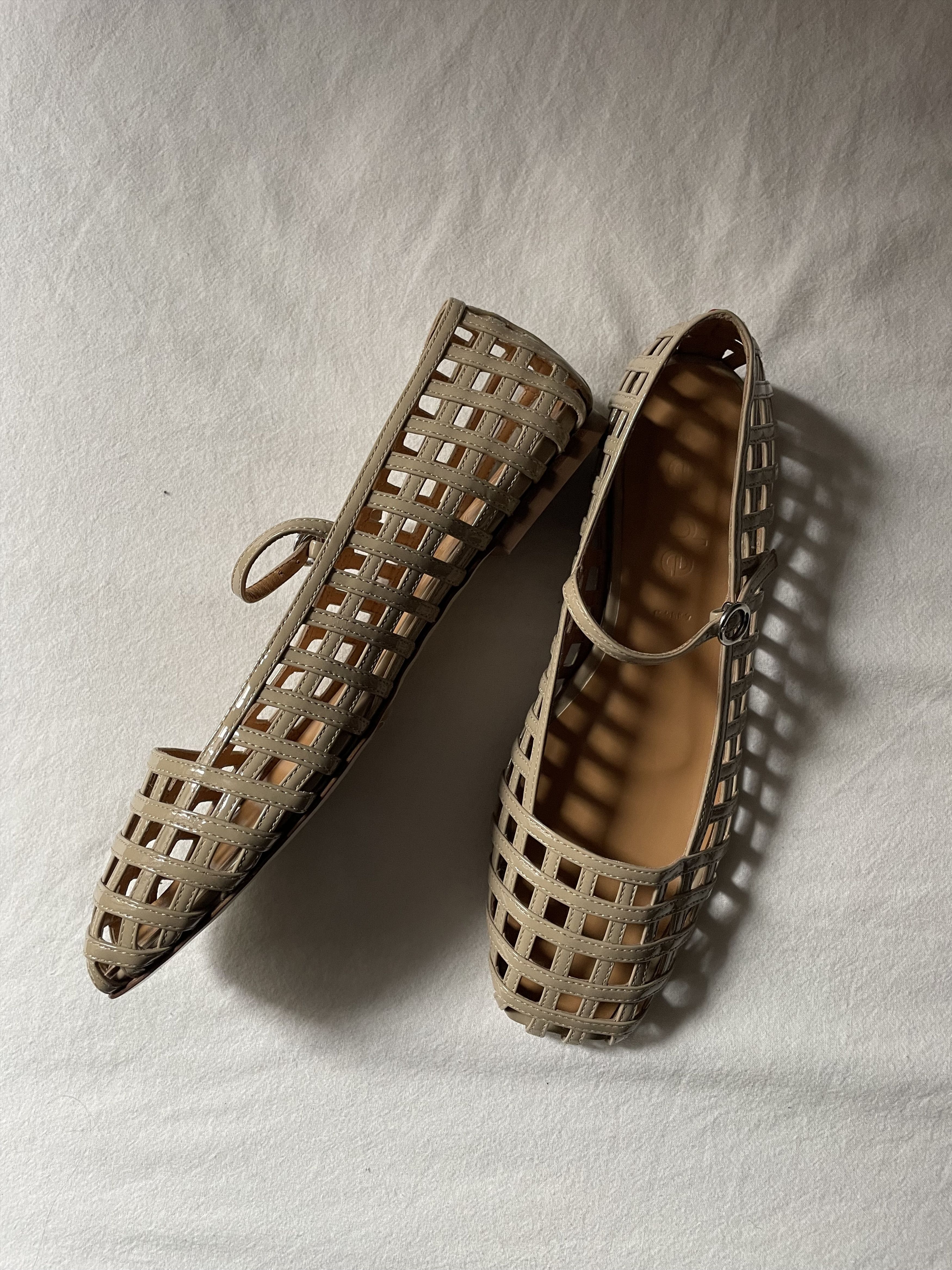 aeyde Aeyde Woven Patent Leather Flats Size US 7 / IT 37 - 9 Thumbnail