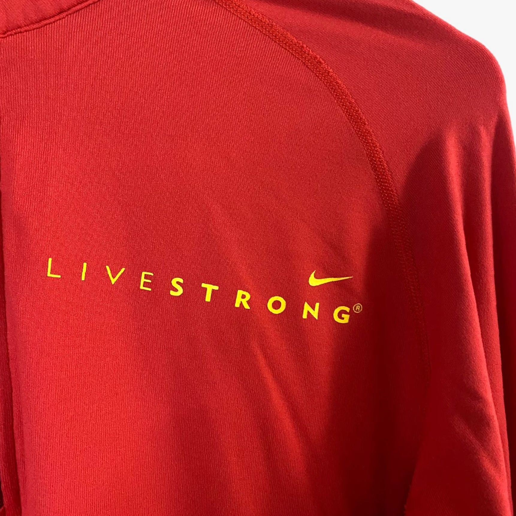 Nike VINTAGE Nike Livestrong Dri-FIT Training 1/4 Zip Pullover Shirt Red Womens Large L Size L / US 10 / IT 46 - 6 Thumbnail