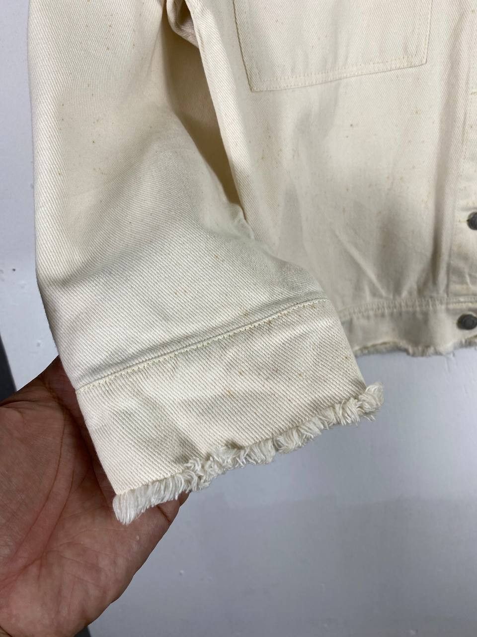 Japanese Brand japanese brand white denim jacket nice design Size US M / EU 48-50 / 2 - 6 Thumbnail
