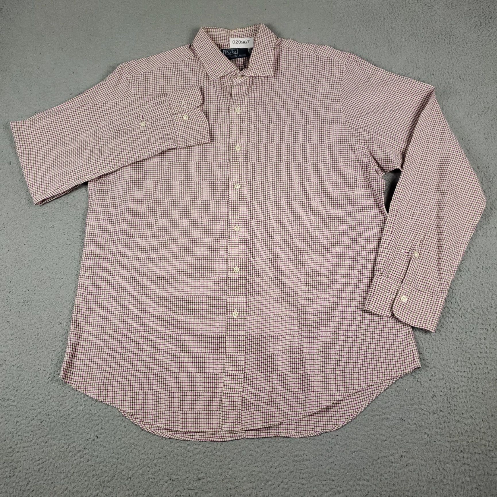 Ralph Lauren Ralph Lauren Shirt Mens XL Purple Check Casual Button Up Long Sleeve Size US XL / EU 56 / 4 - 2 Thumbnail