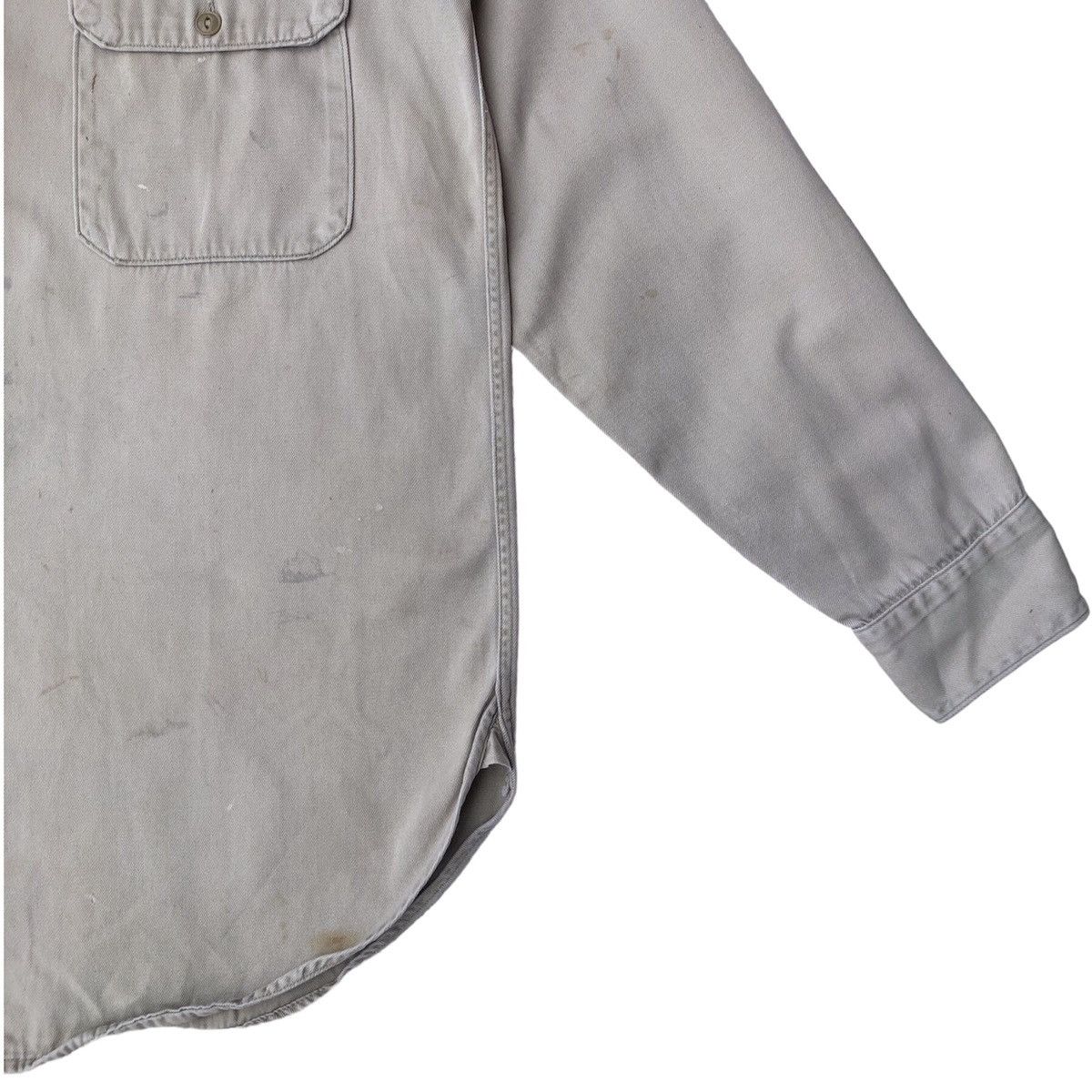 Sears Vintage 50's Sears Khaki Work Shirt Cat Eyes Button Size US L / EU 52-54 / 3 - 3 Thumbnail