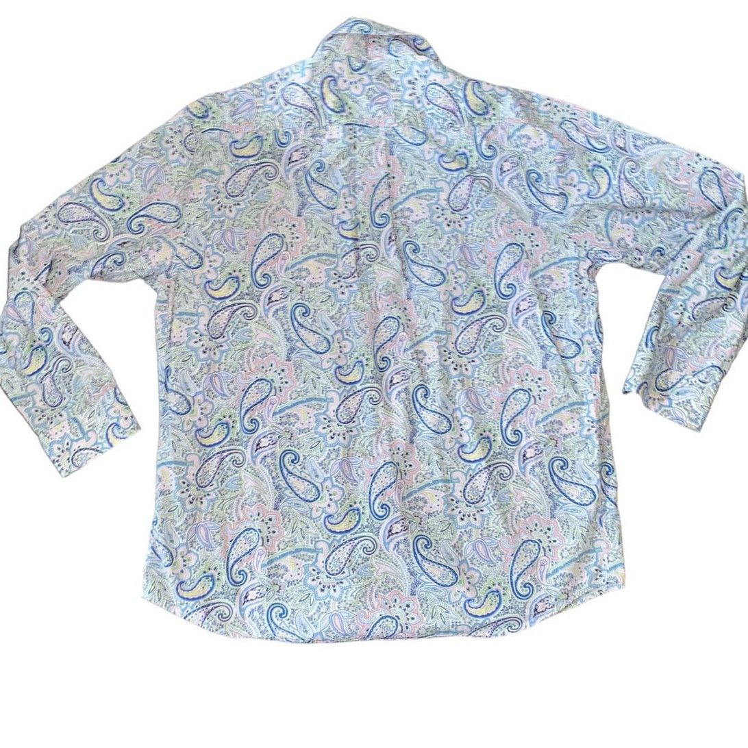 Alan Flusser Alan Flusser Paisley Print Long Sleeved Button Down Shirt Size US L / EU 52-54 / 3 - 4 Thumbnail