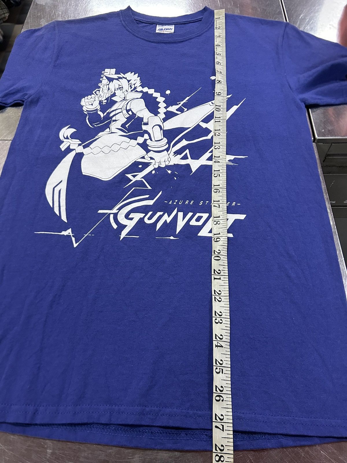 Japanese Brand × Nintendo × Playstation Vintage 2000s Azure Striker Gunvolt Game Tee Size US S / EU 44-46 / 1 - 8 Thumbnail
