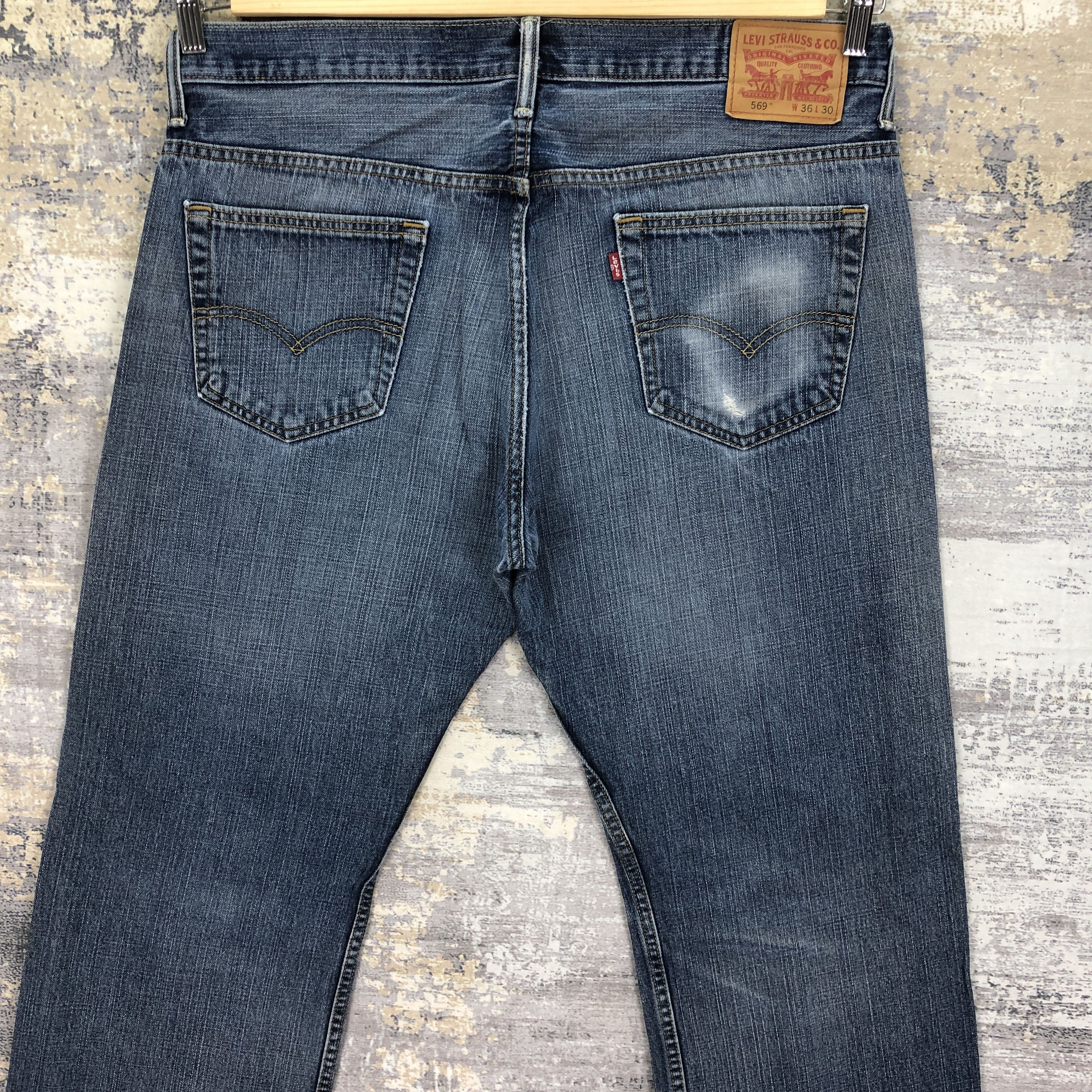 Levi's Vintage Levis 569 Baggy Jeans Levi's Faded Stonewash Denim Size US 38 / EU 54 - 4 Thumbnail