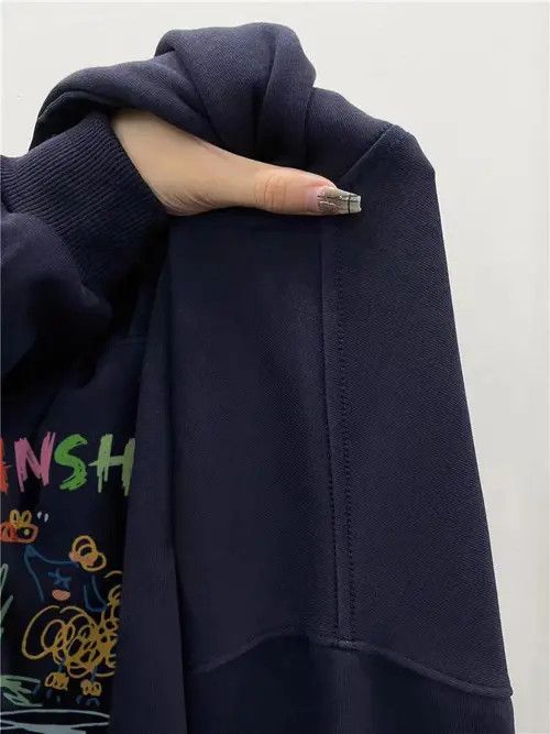 VIBE Hip Hop Graffiti Print Loose Retro XXL Hooded Sweatshirt Size US XXL / EU 58 / 5 - 8 Thumbnail