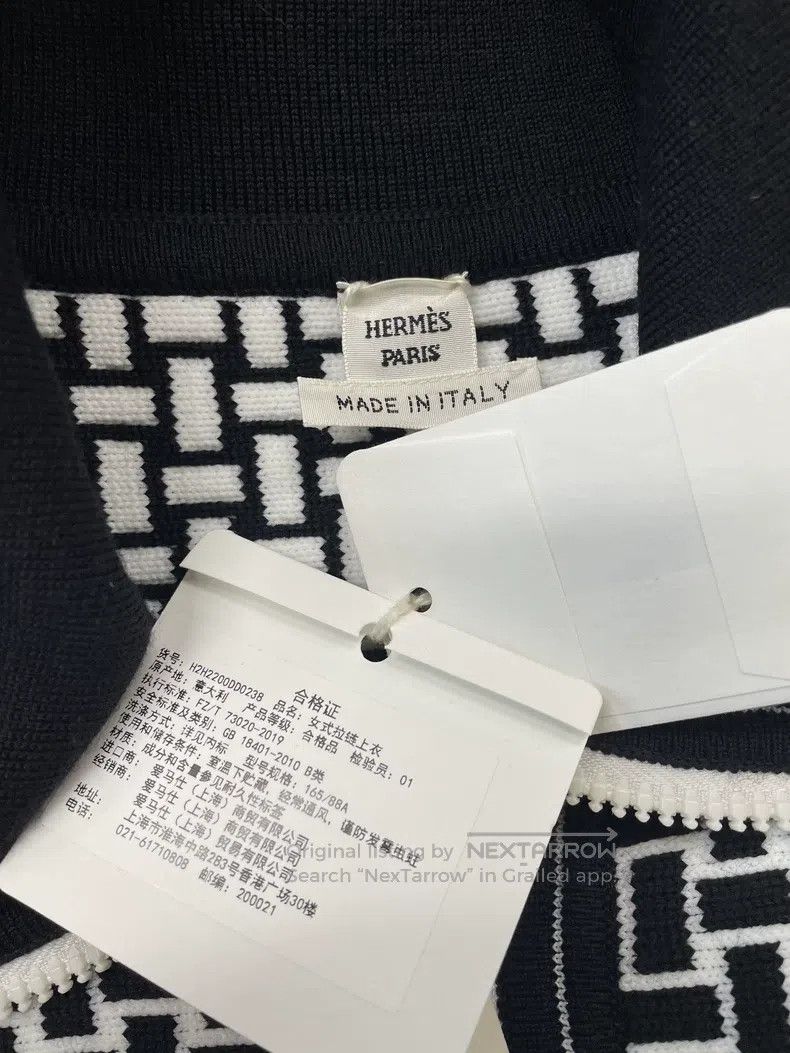Hermes Hermes Black and White Lapel Jacket Size XS / US 0-2 / IT 36-38 - 3 Thumbnail