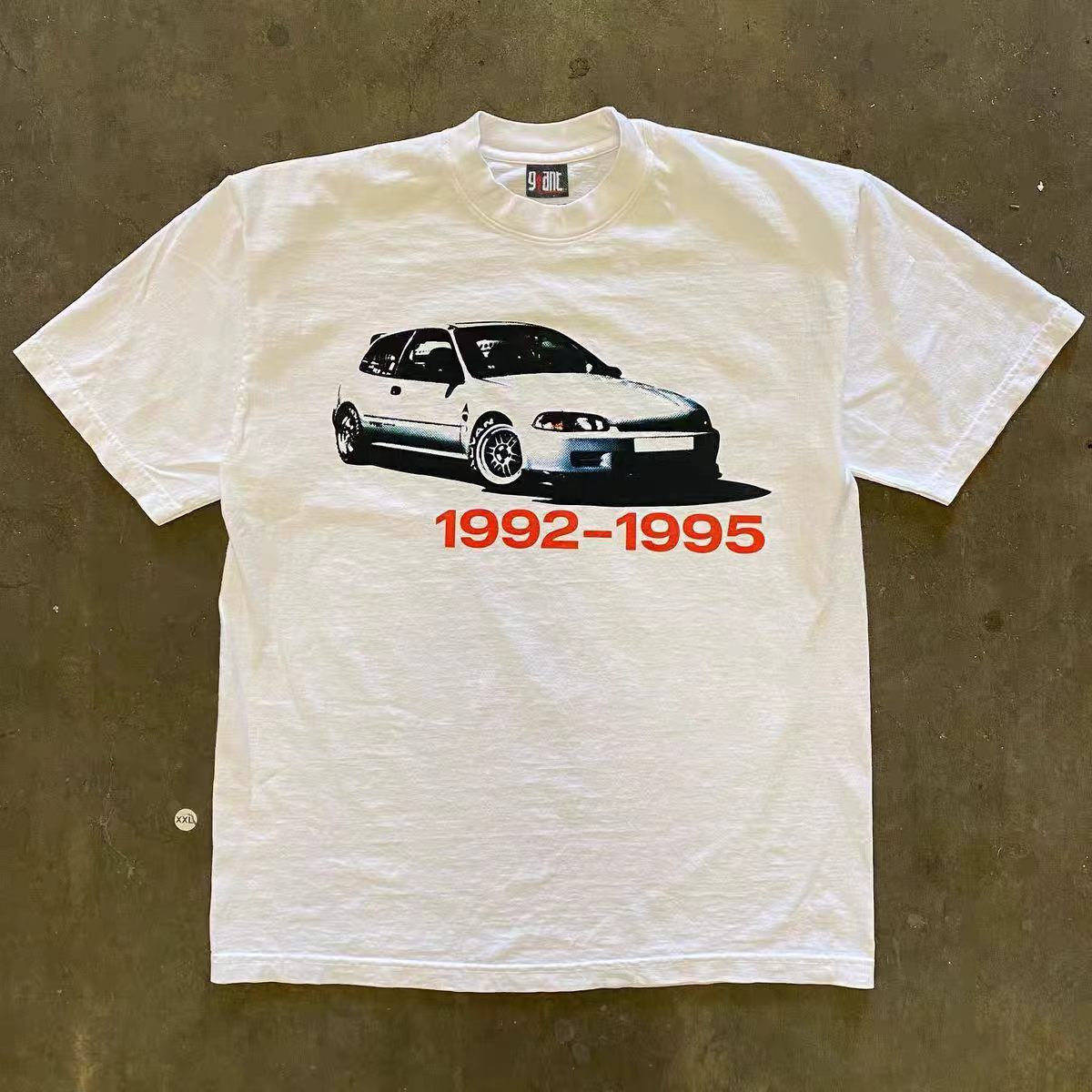 Vintage White Vintage Car Print Cotton T-Shirt Size US M / EU 48-50 / 2 - 1 Thumbnail